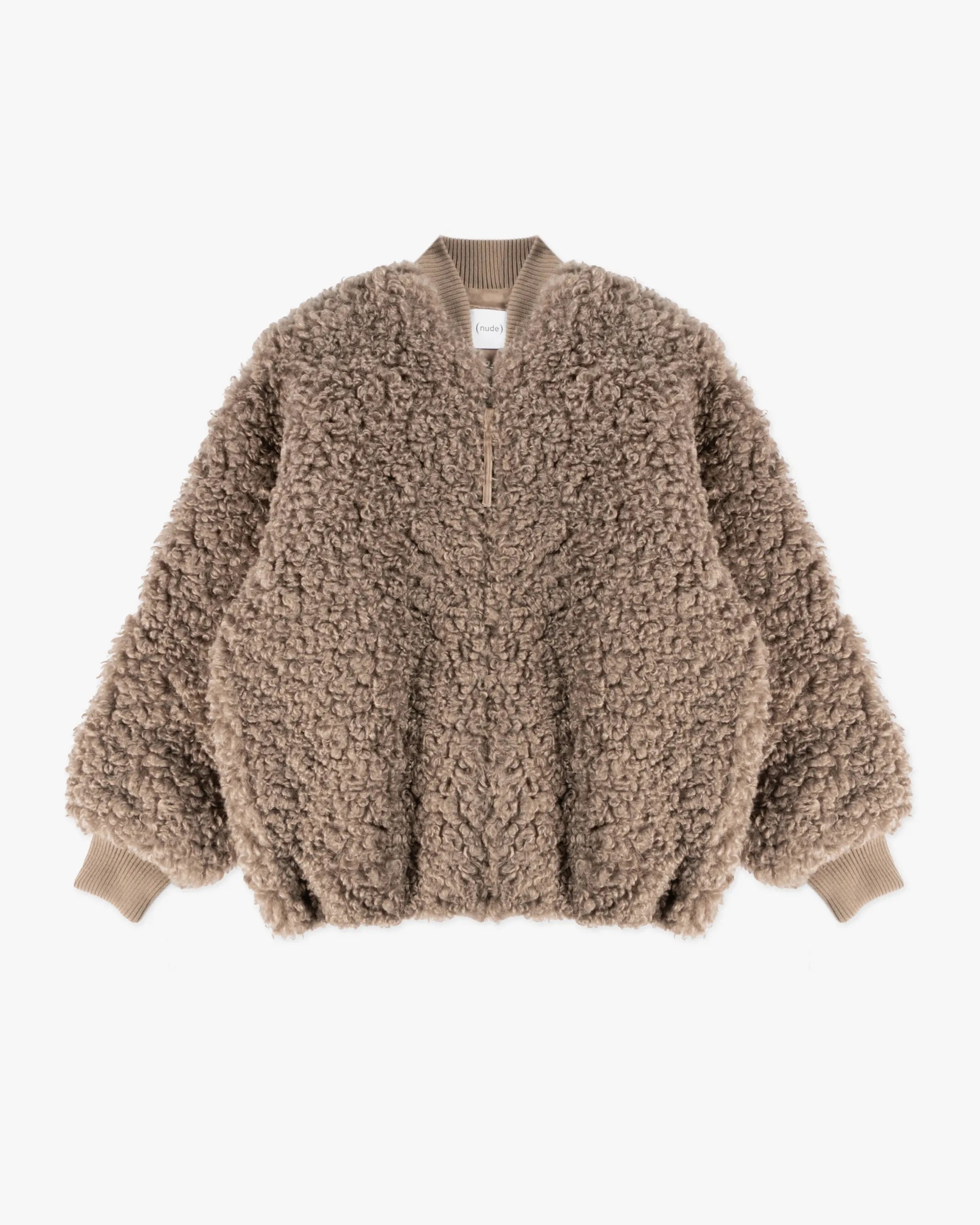 Kunst-Shearling-Bomber von Nude