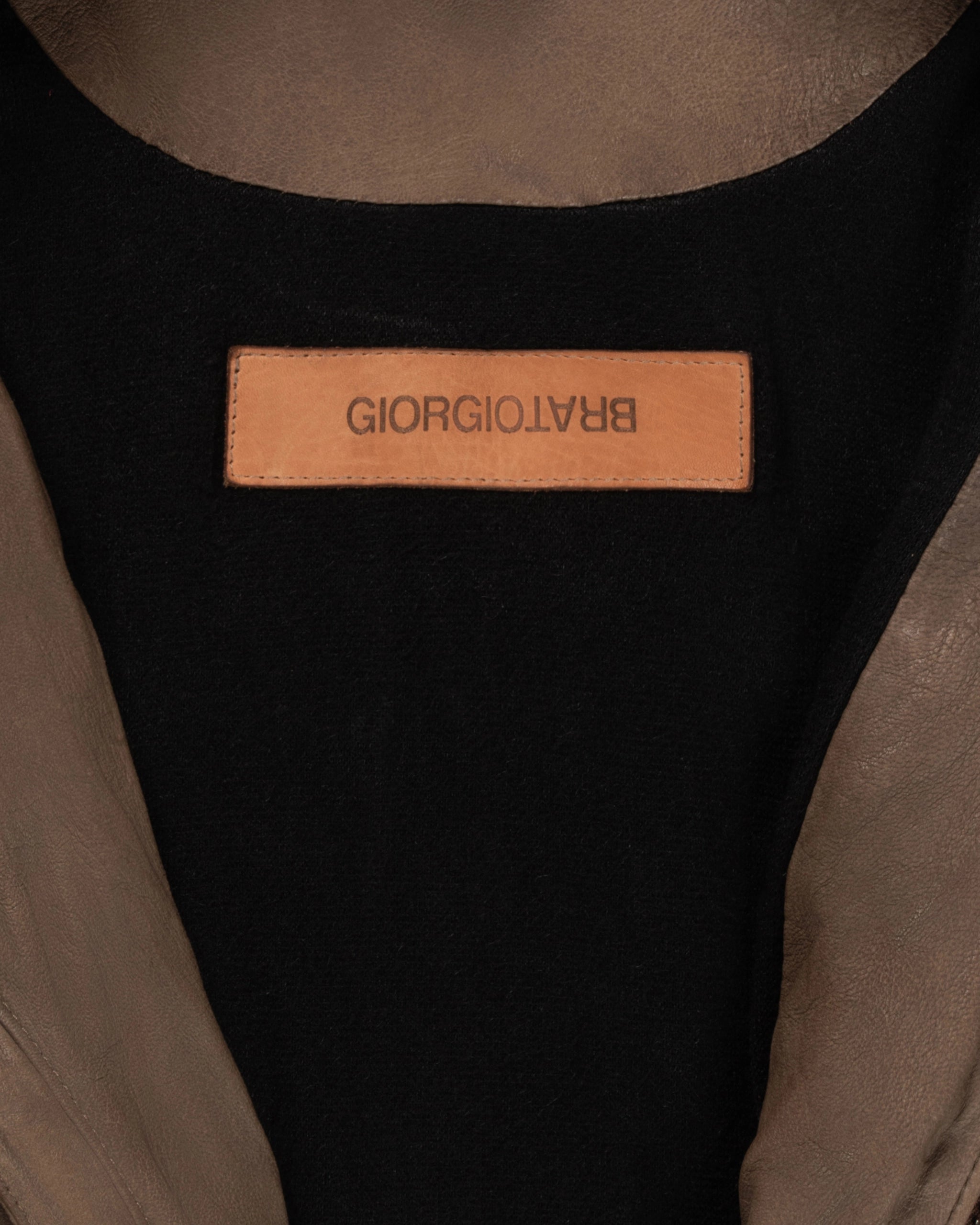 Gebürstete Zip Racer Jacke von Giorgio Brato