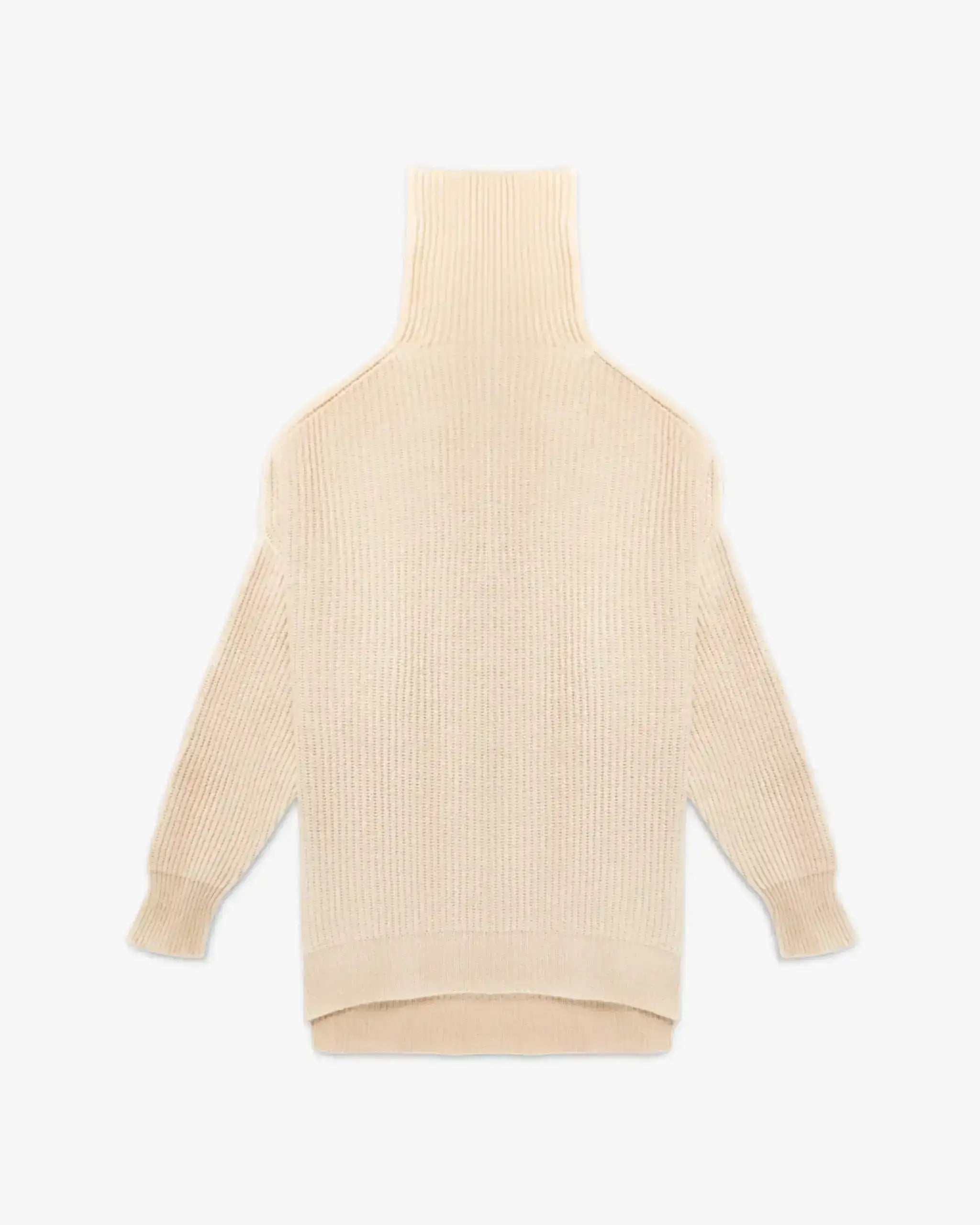 Besprühter Oversized Rollkragenpullover in Rippstrick von Avant Toi