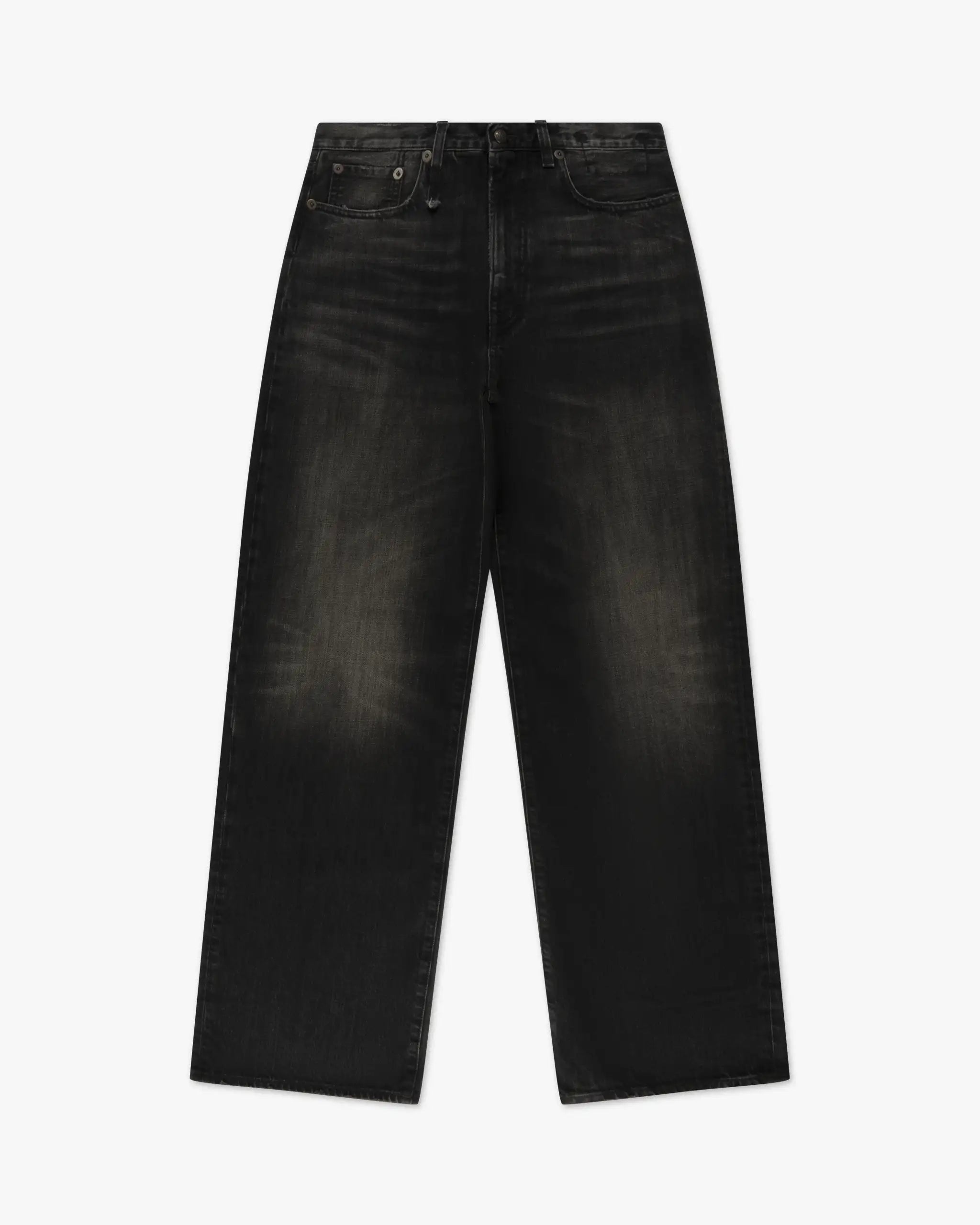 Willson Schwarze D Arcy Loose Jeans mit weitem Bein von R13 New York