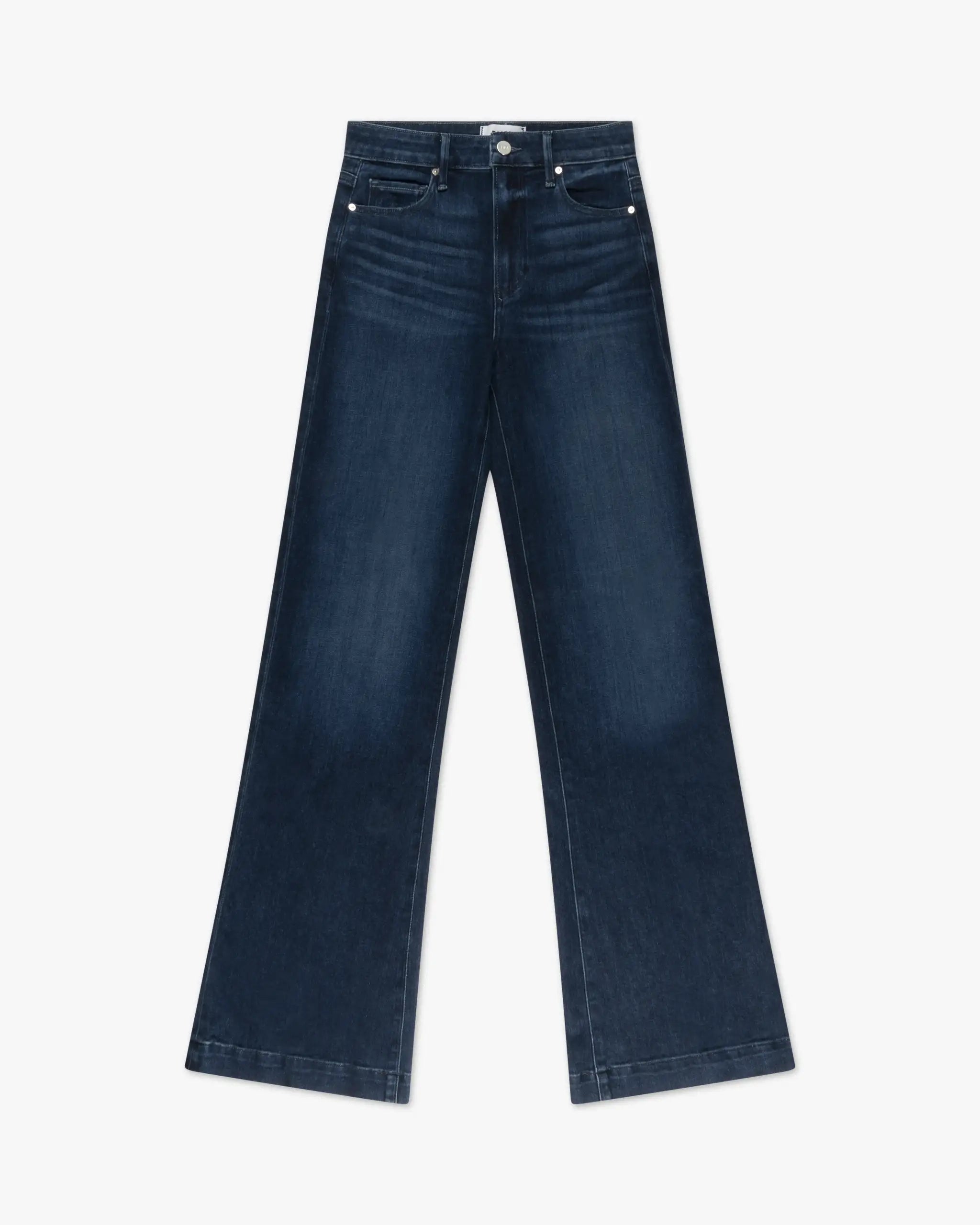 Praline dunkelblaue Leenah Denim mit langem ausgestelltem Bein von Paige