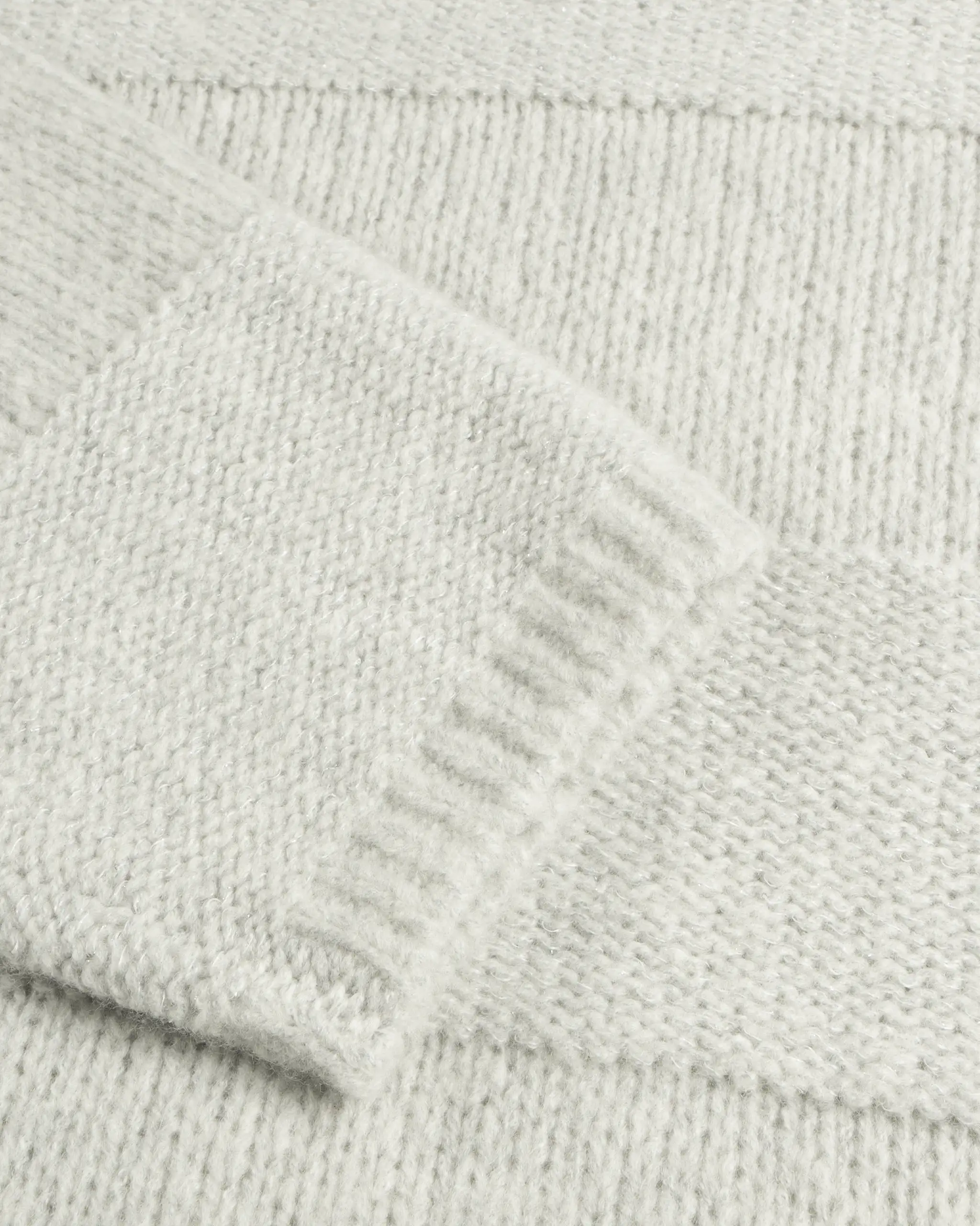 Silberner Boxy Left Right Strickpullover von Philo Sofie