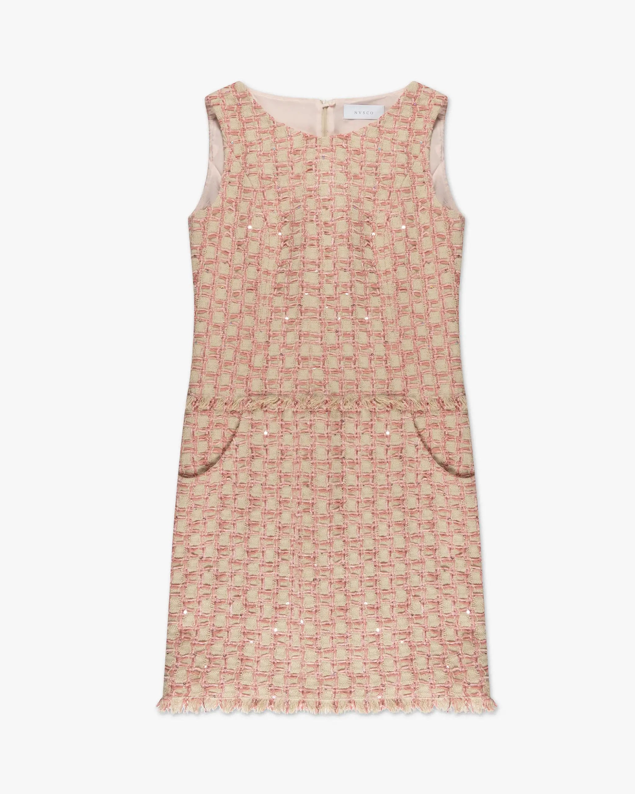 Rosé Chanel Trim Kleid von NVSCO