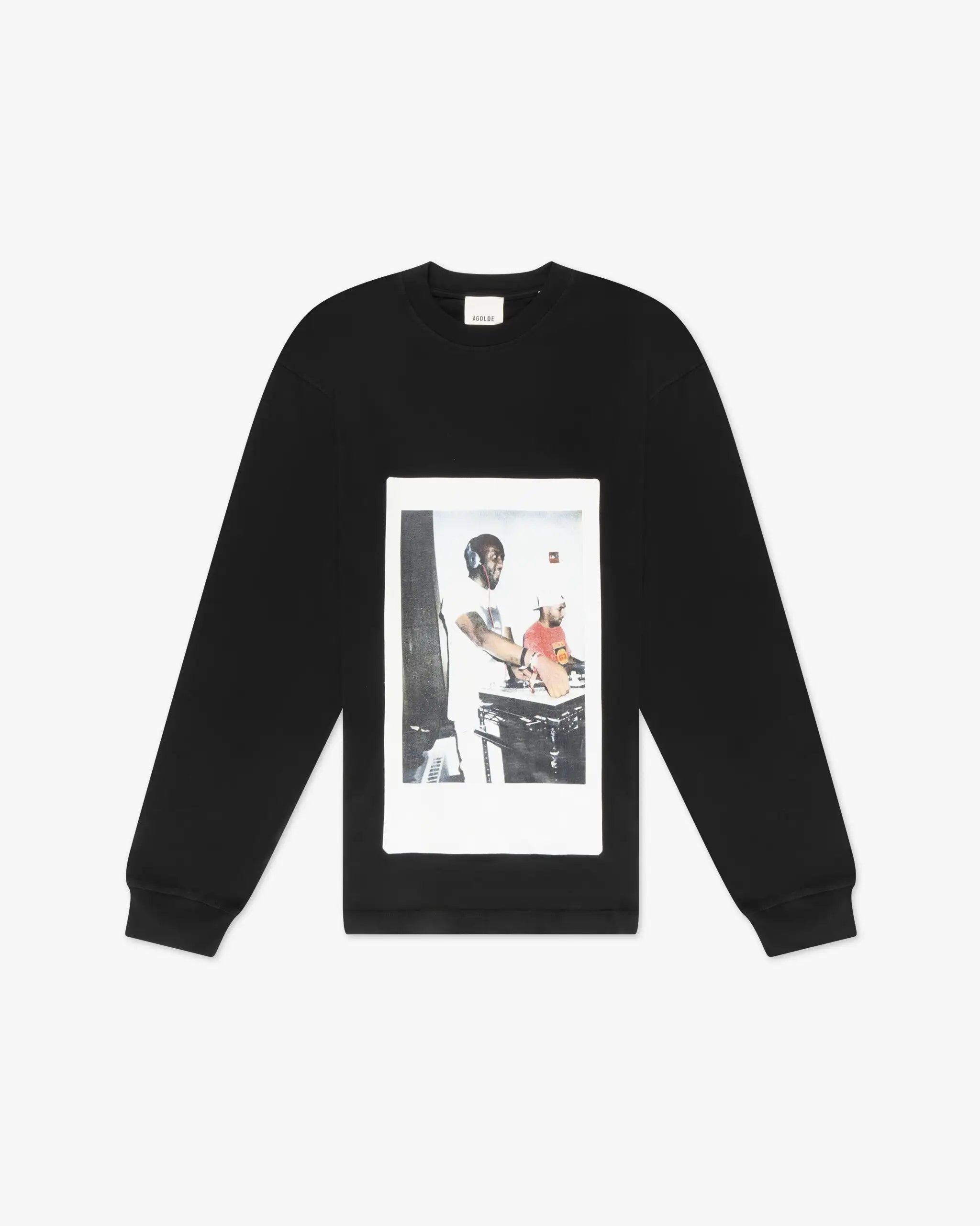 Virgin Black Long Sleeve Crew Neck Top by Agolde 