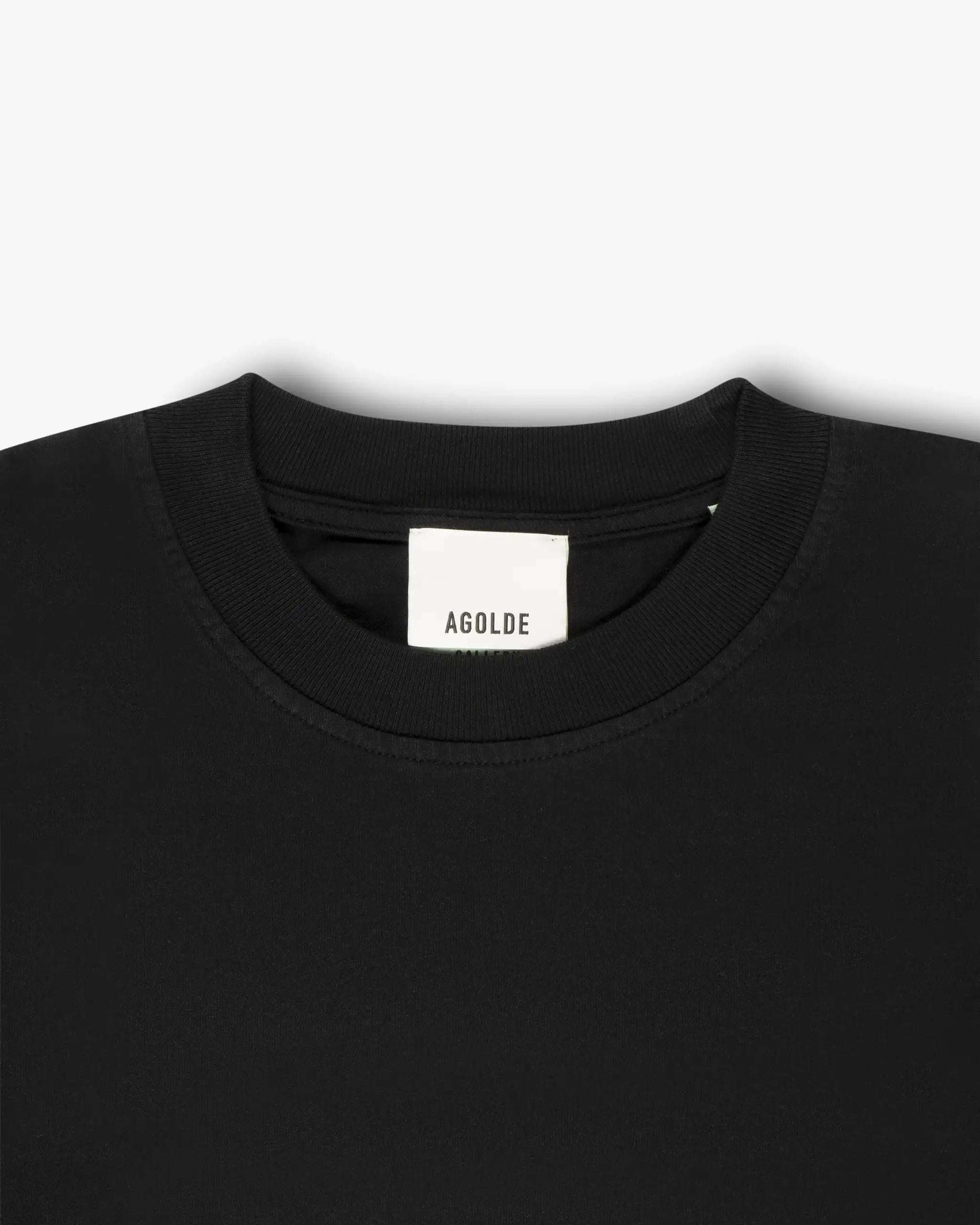 Virgin Black Long Sleeve Crew Neck Top by Agolde 