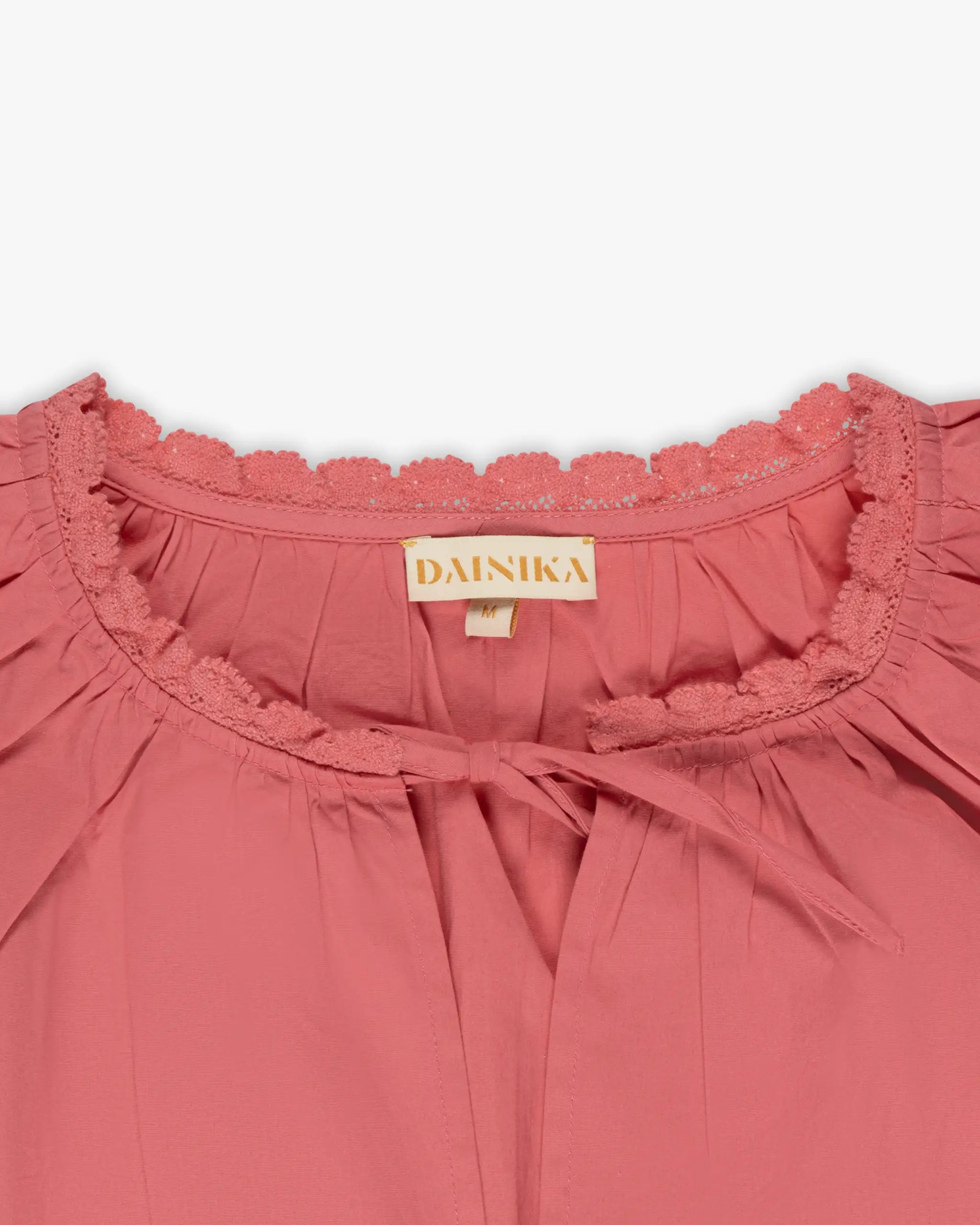 Pink Romantic Blouse with Wide Sleeves by Dainika