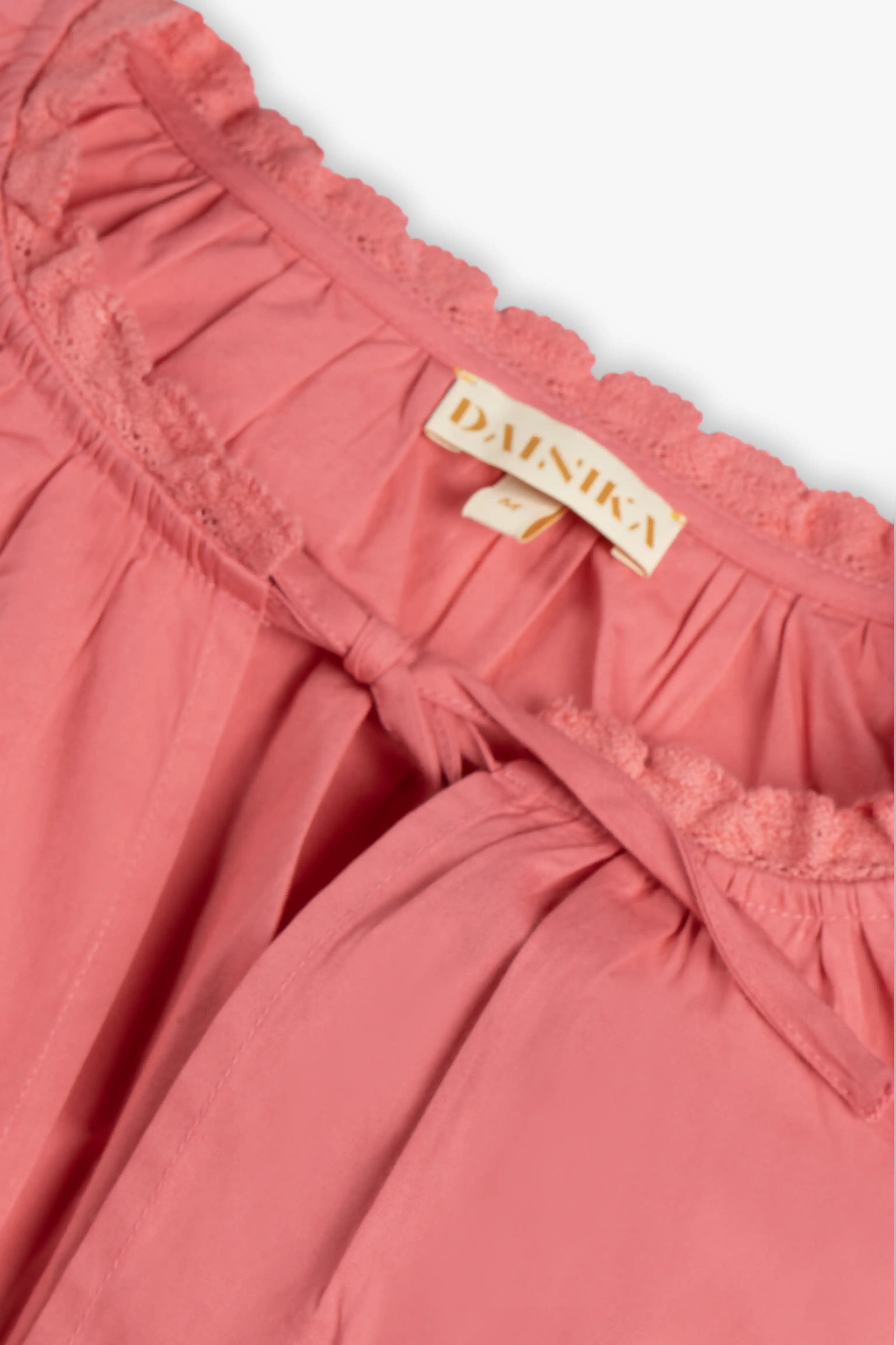 Pink Romantic Blouse with Wide Sleeves by Dainika