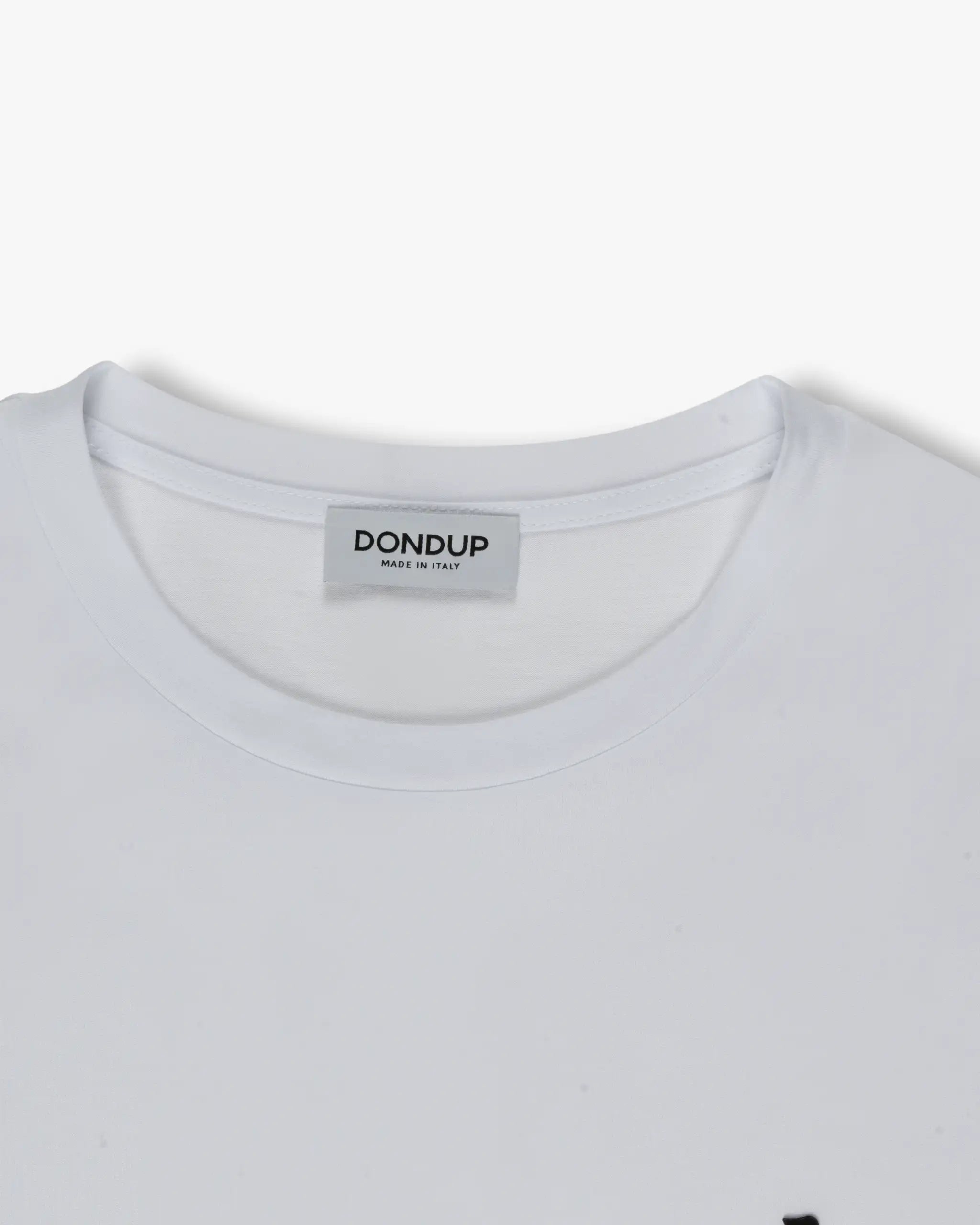 Weißes T Shirt mit Logo von Dondup