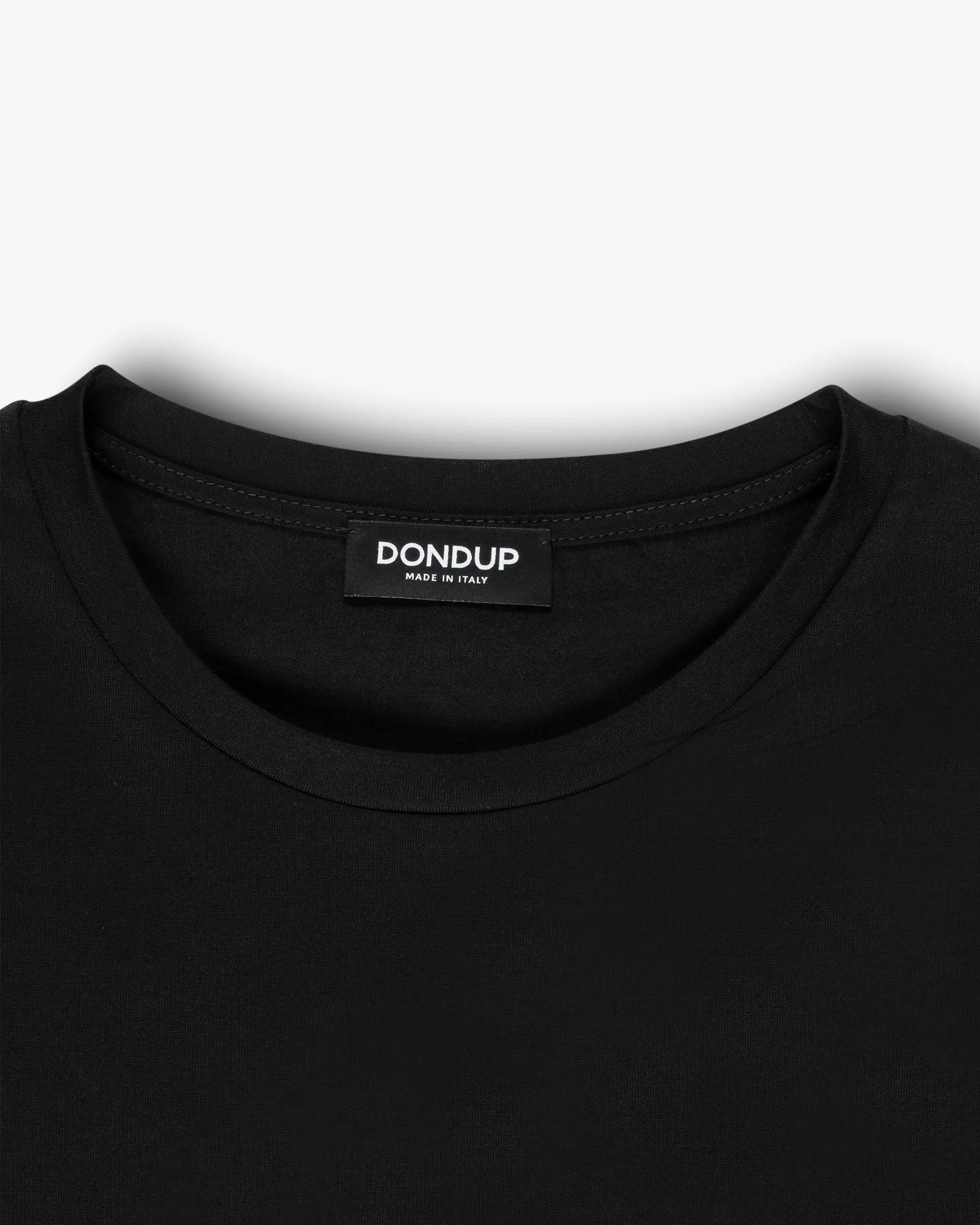 Schwarzes T Shirt mit Logo von Dondup