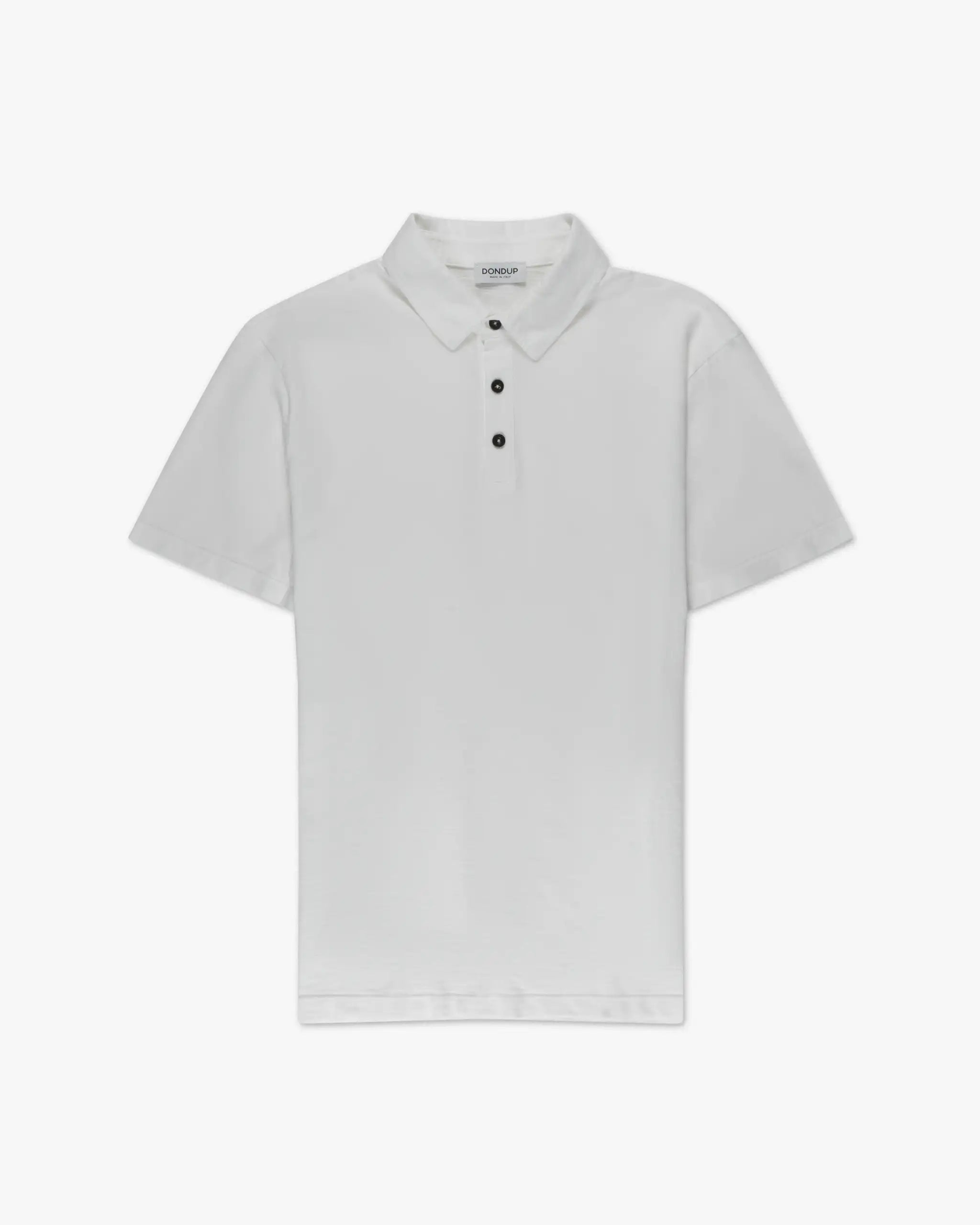 Weißes Flame Cotton Polo Shirt von Dondup