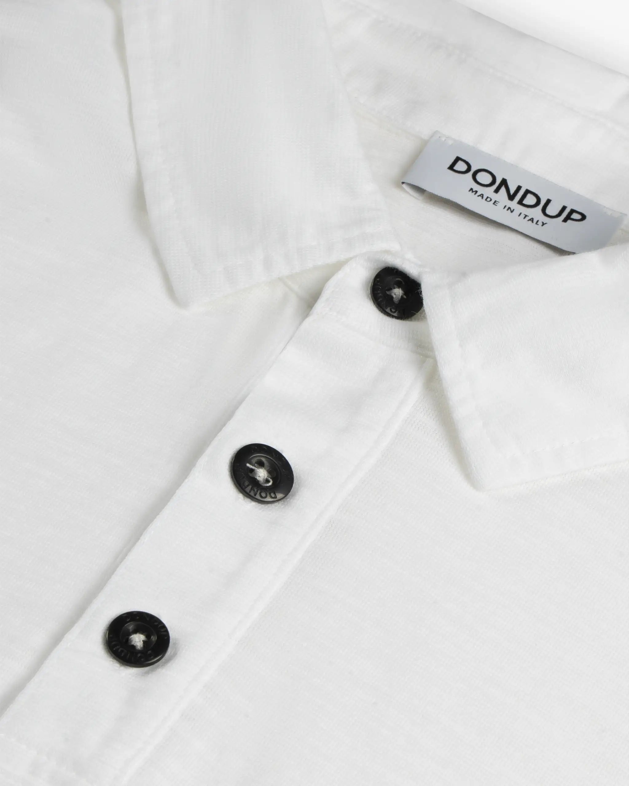 Weißes Flame Cotton Polo Shirt von Dondup