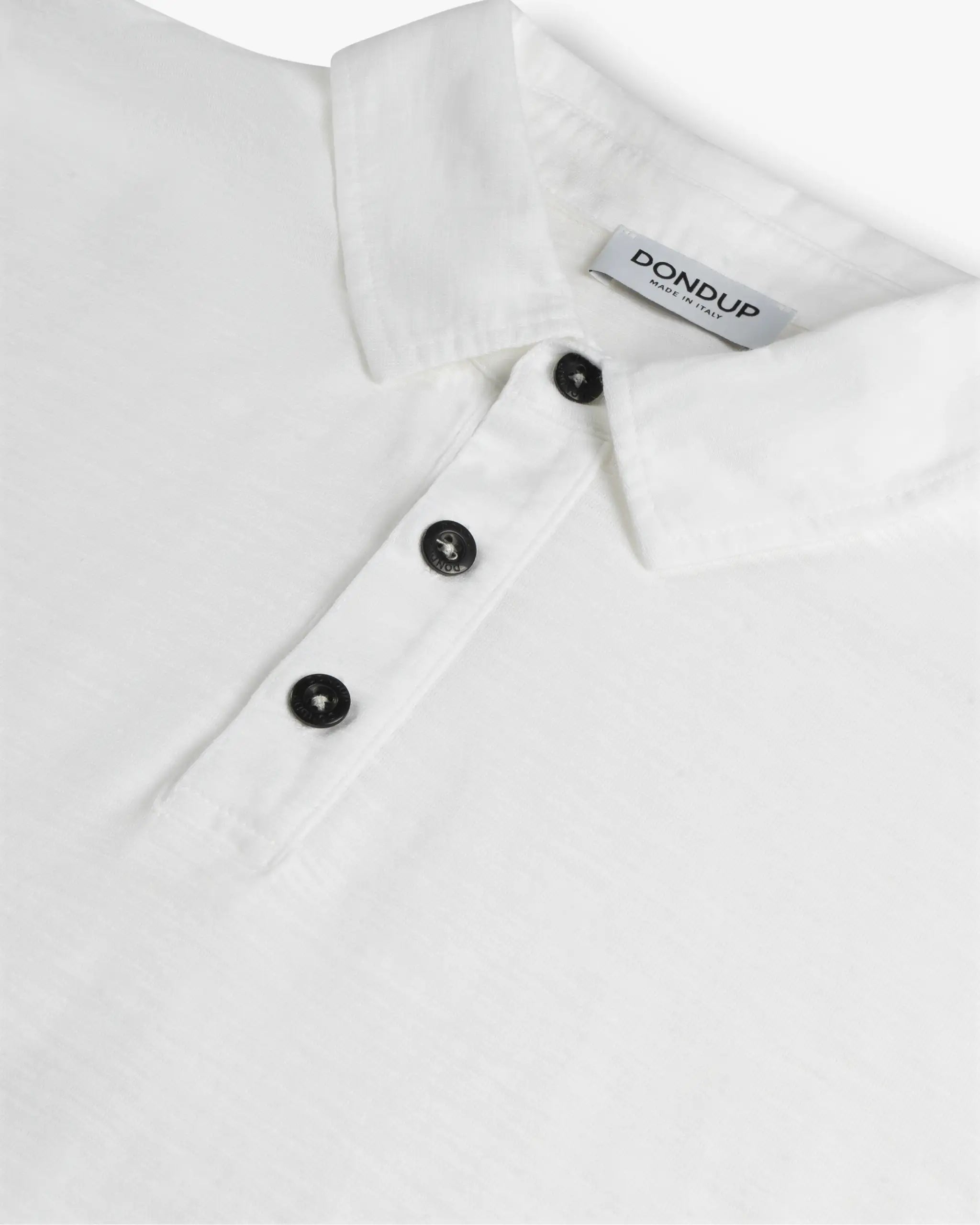 Weißes Flame Cotton Polo Shirt von Dondup