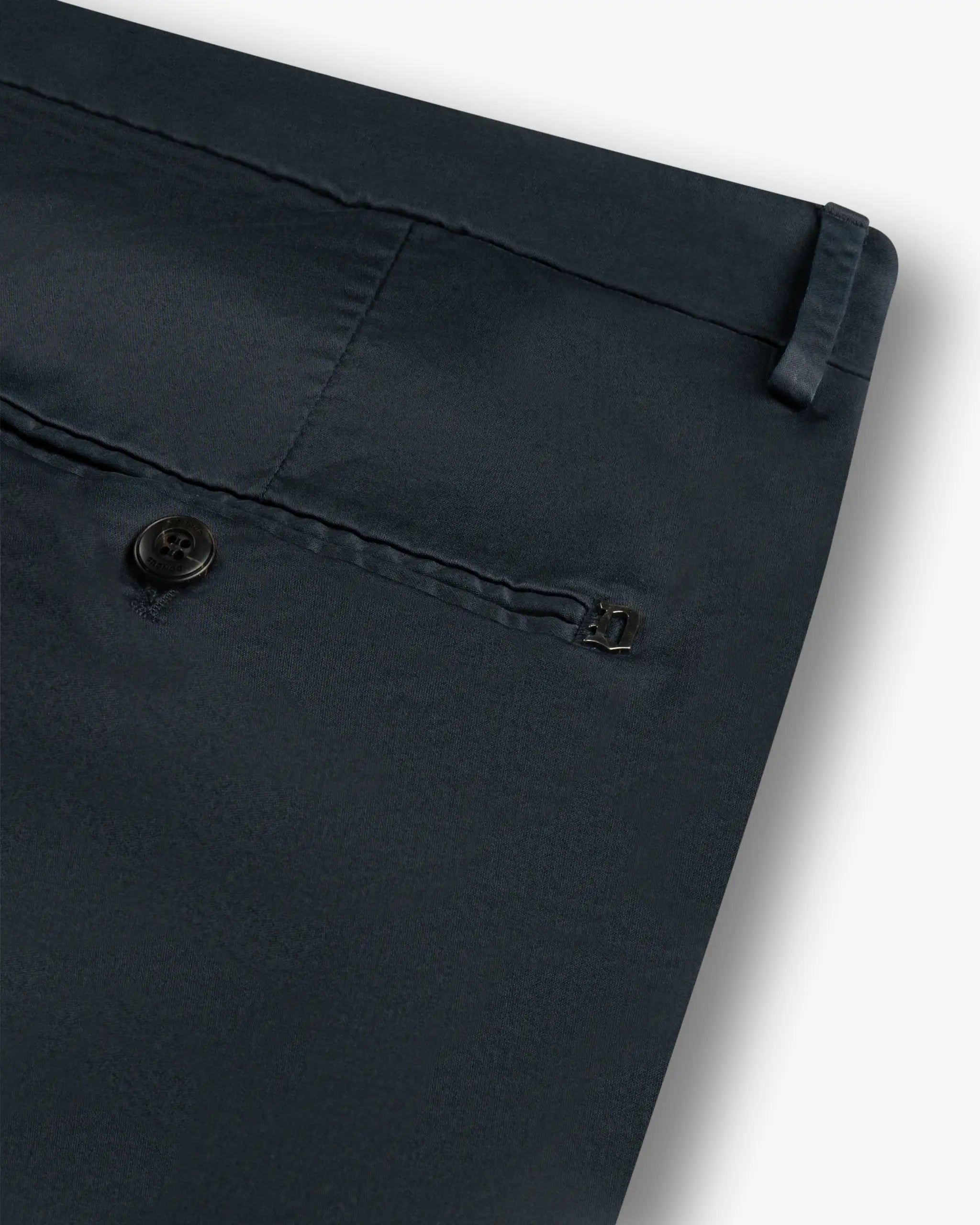 Dunkelblaue Gaubert Satin Raso Stretch Chino von Dondup