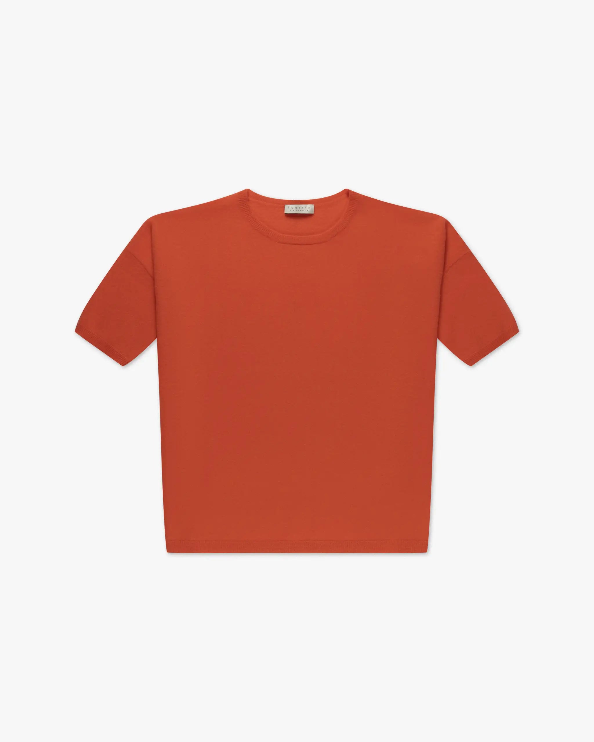 Seestern-orangener 3/4-Kaschmir-T-Shirt von Lunaria