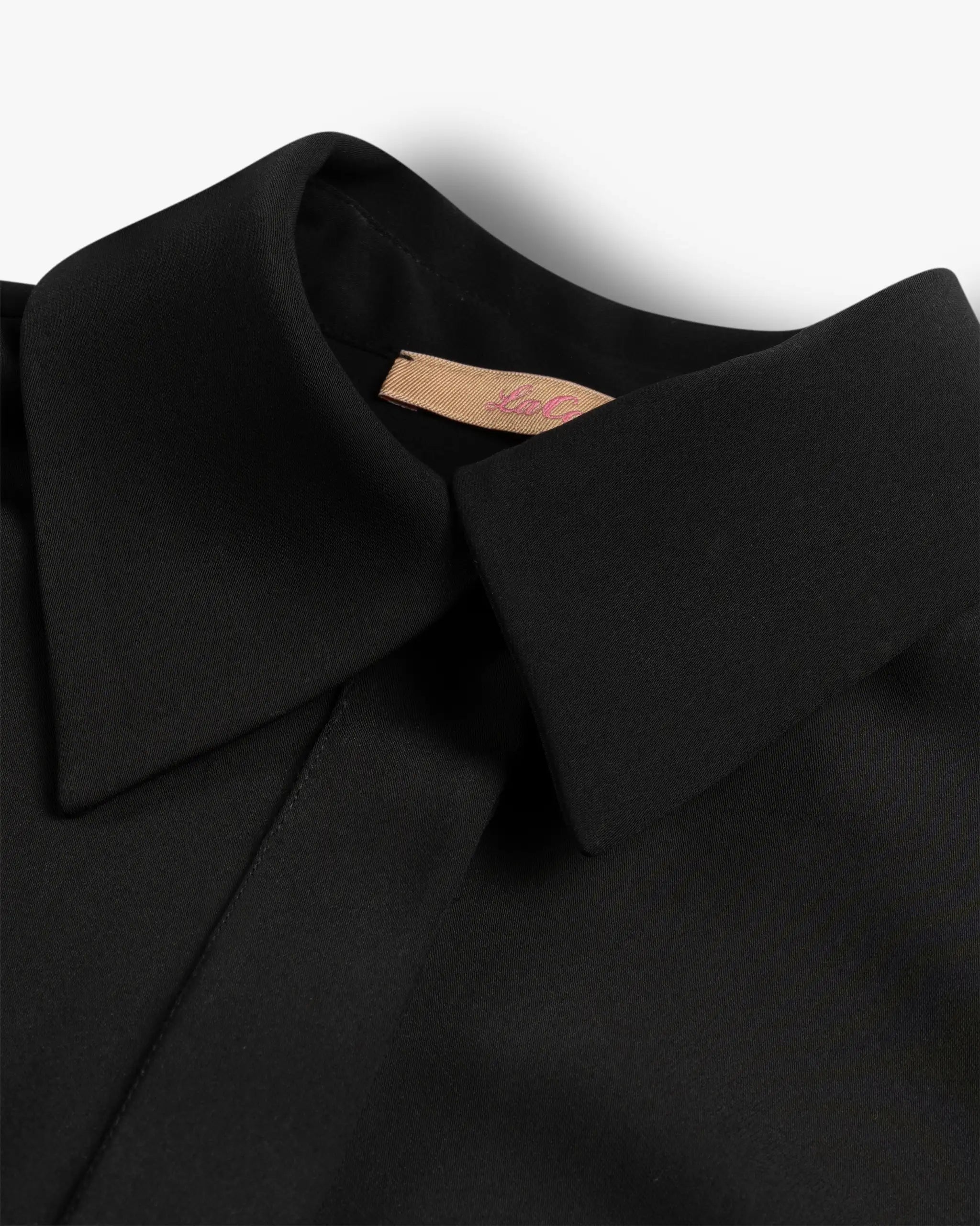 Schwarzes Viskose Kleid mit Gucci Besatz von La Camicia