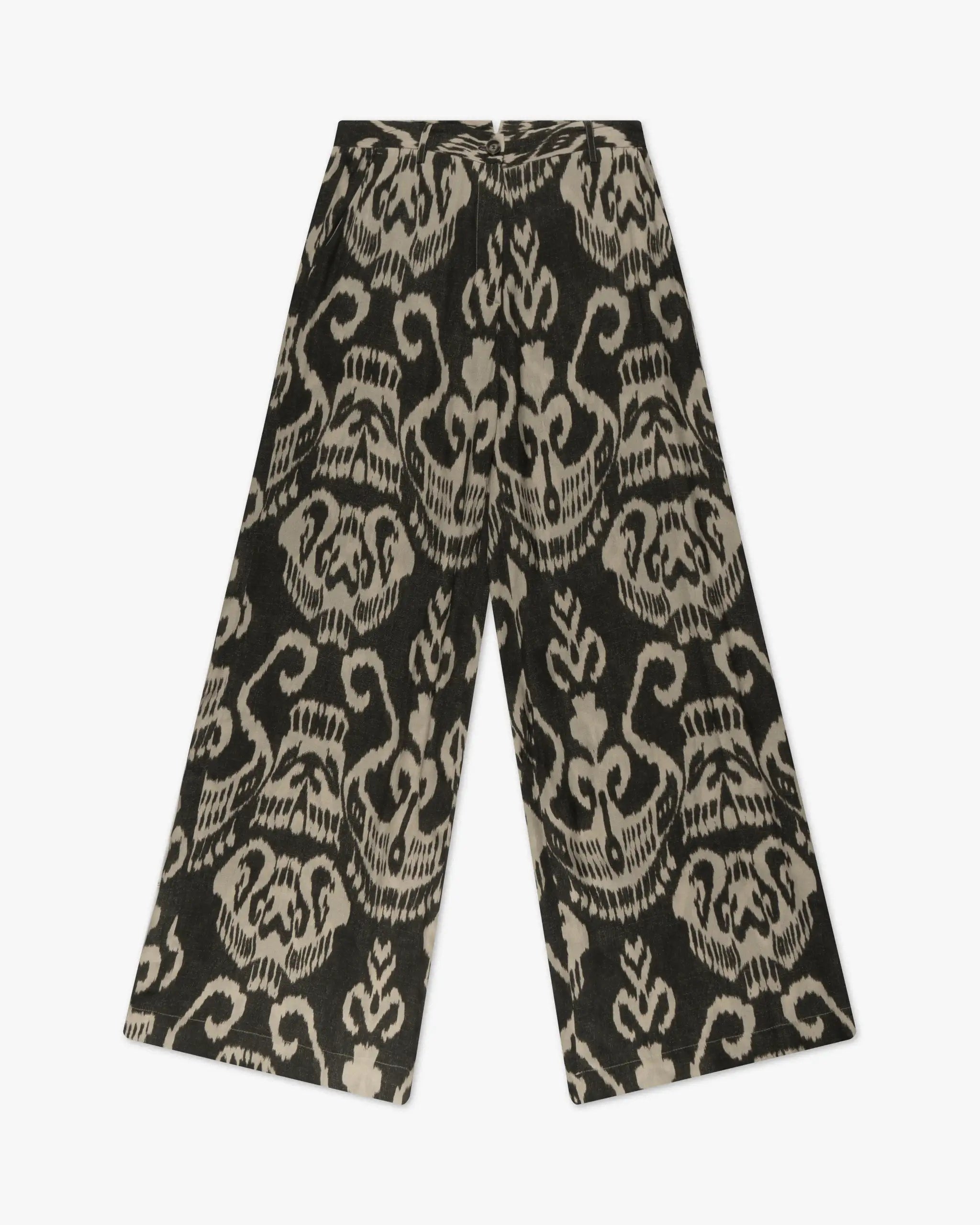 Ikat Schwarze Ikat Trim Beachhose von Bazar Deluxe