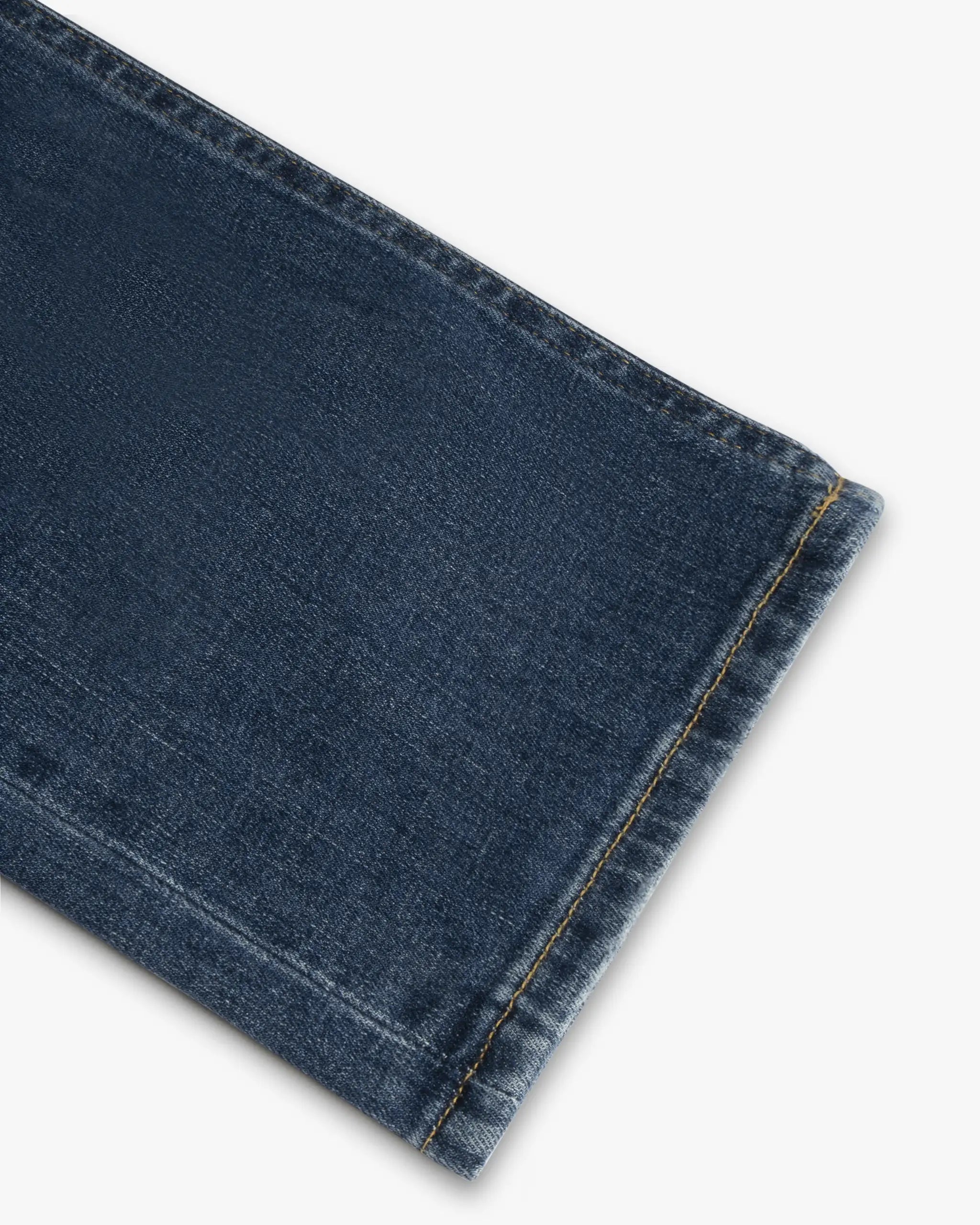 Verwaschen Blaue Fünf Taschen Jeans aus Stretchdenim mit Grünen Besätzen von Handpicked