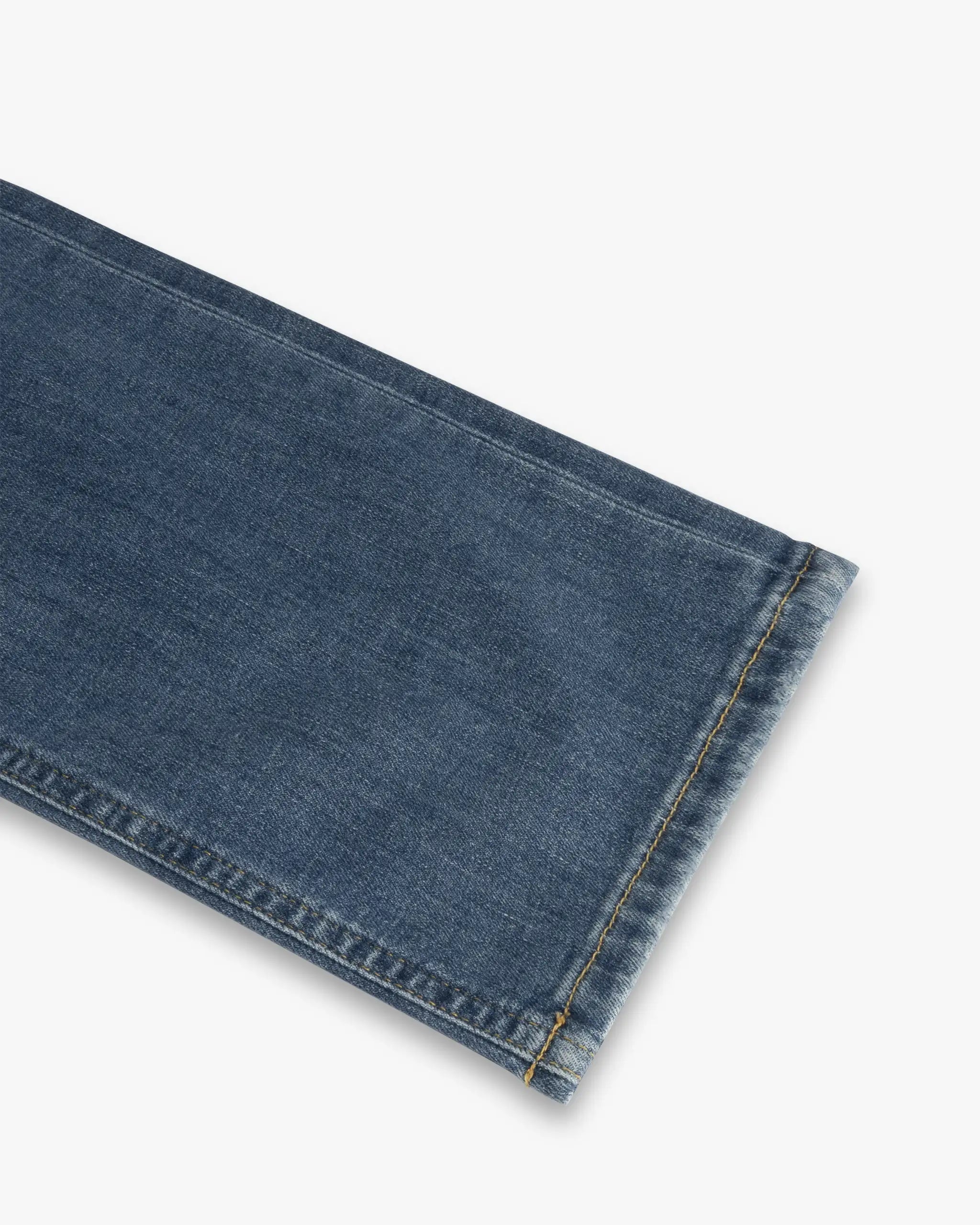 Steinverwaschen Blaue Fünf Taschen Jeans aus Stretchdenim mit Hellblauen Besätzen von Handpicked