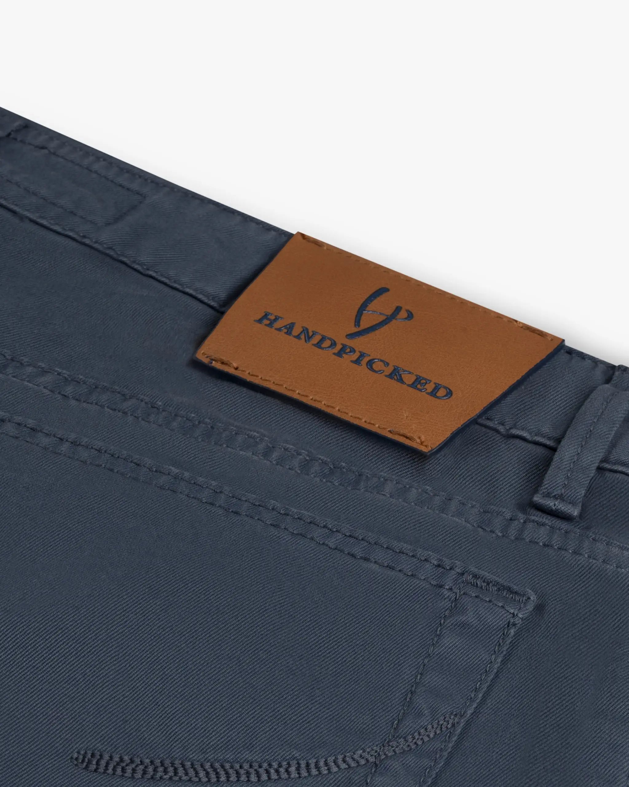 Majoric-blau Baumwoll Stretch Gabardine 5 Pocket Hose von Handpicked