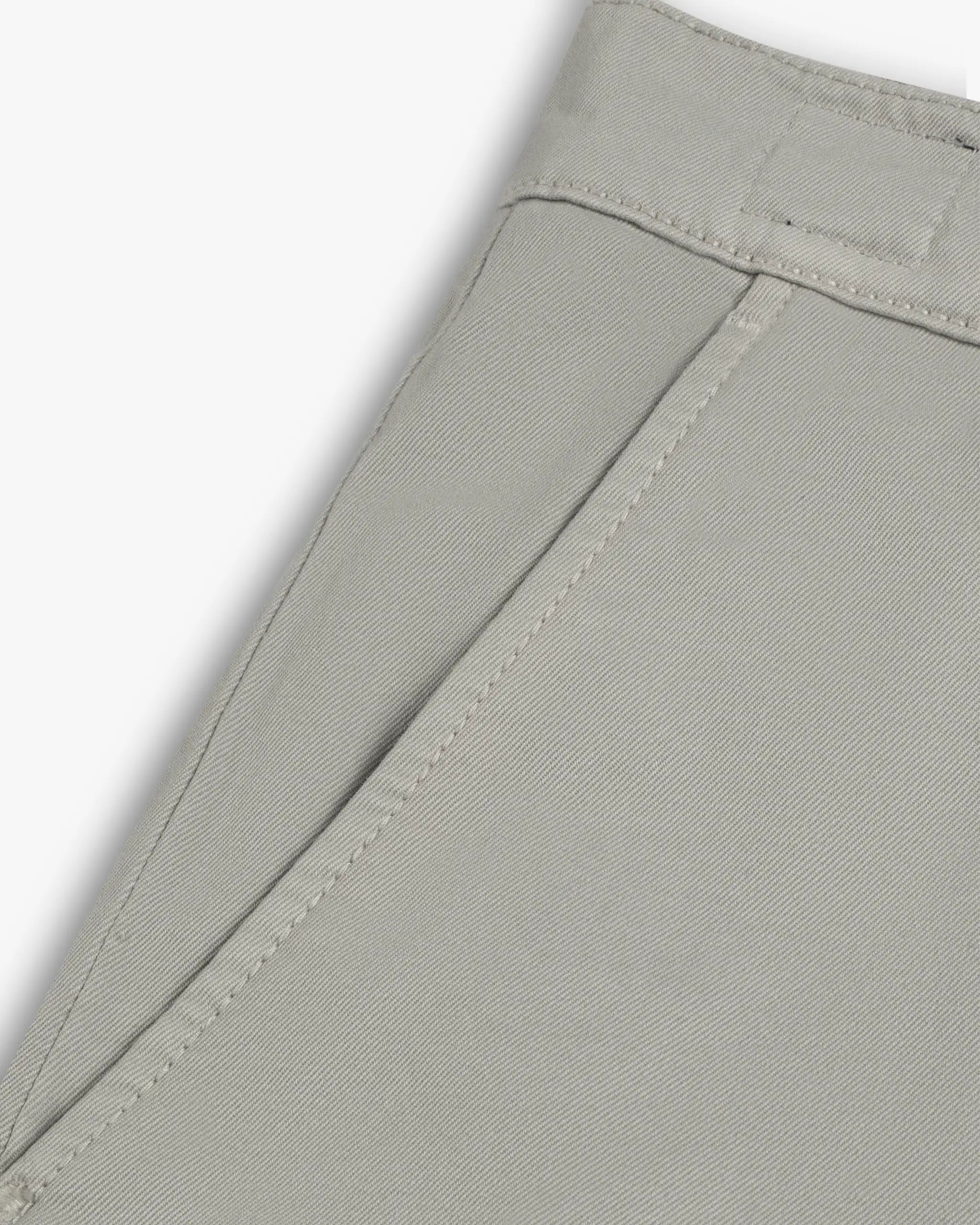 Graue Baumwoll Stretch Gabardine Chino von Handpicked