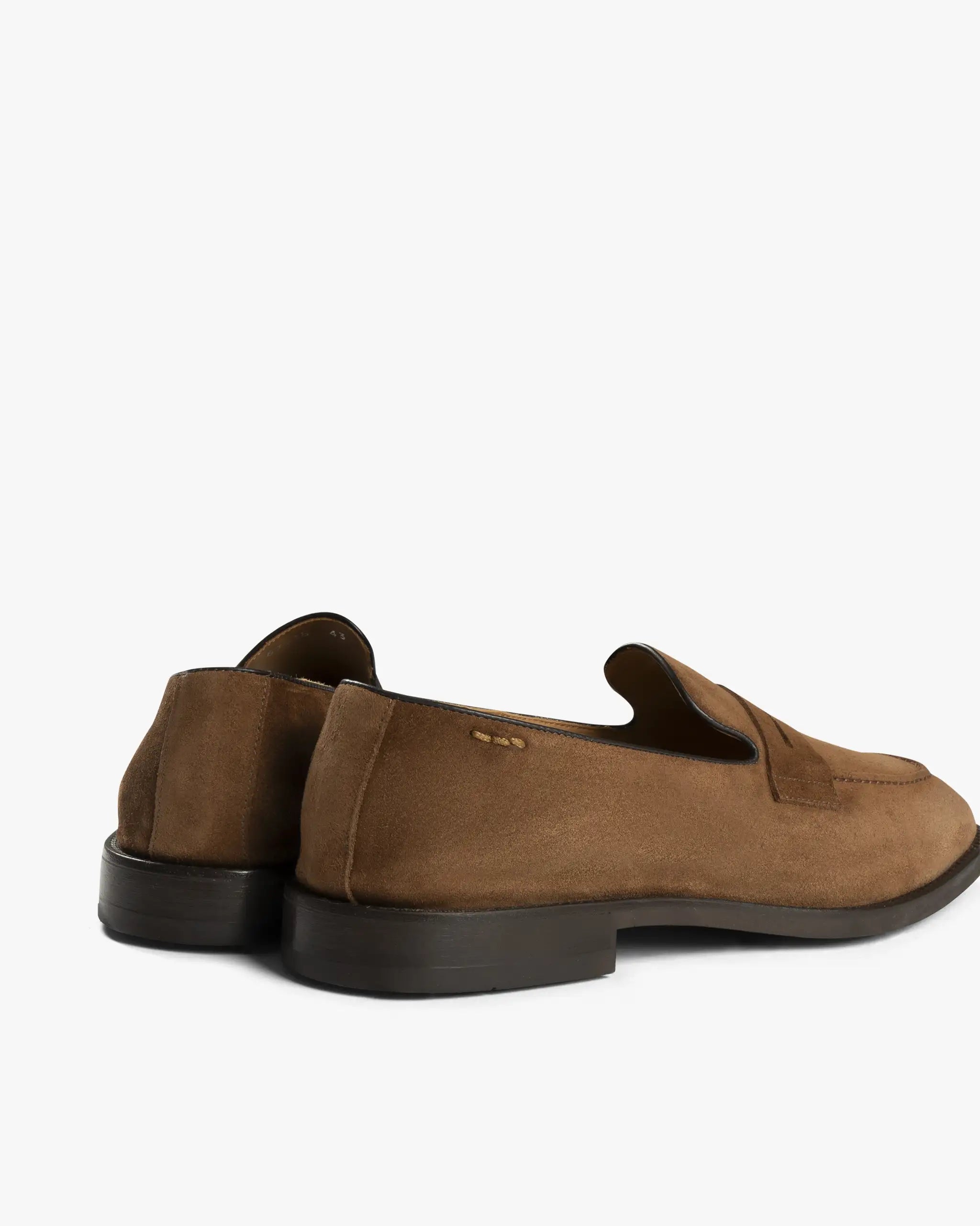 Cognacfarbener Weicher Veloursleder Saccetto Slipper von Alexander Hotto