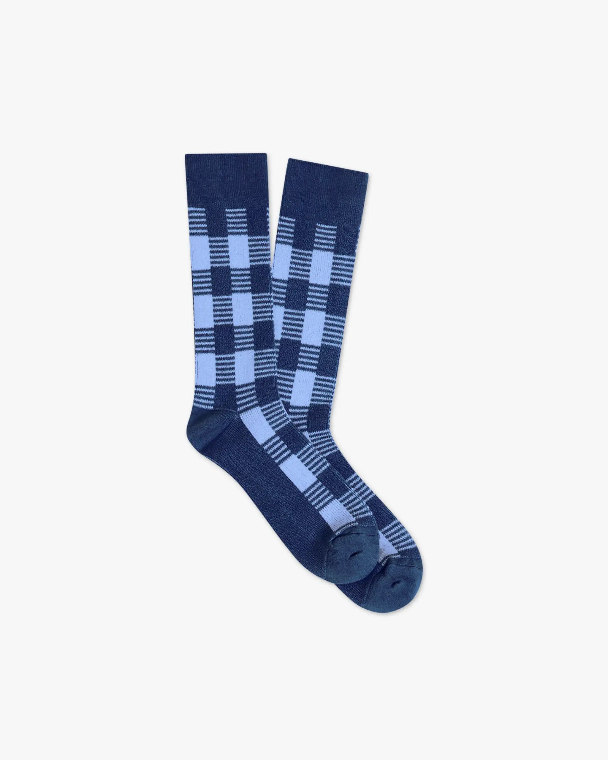 Mittleres Französisch Blau Gingham Socken von Guest in Residence