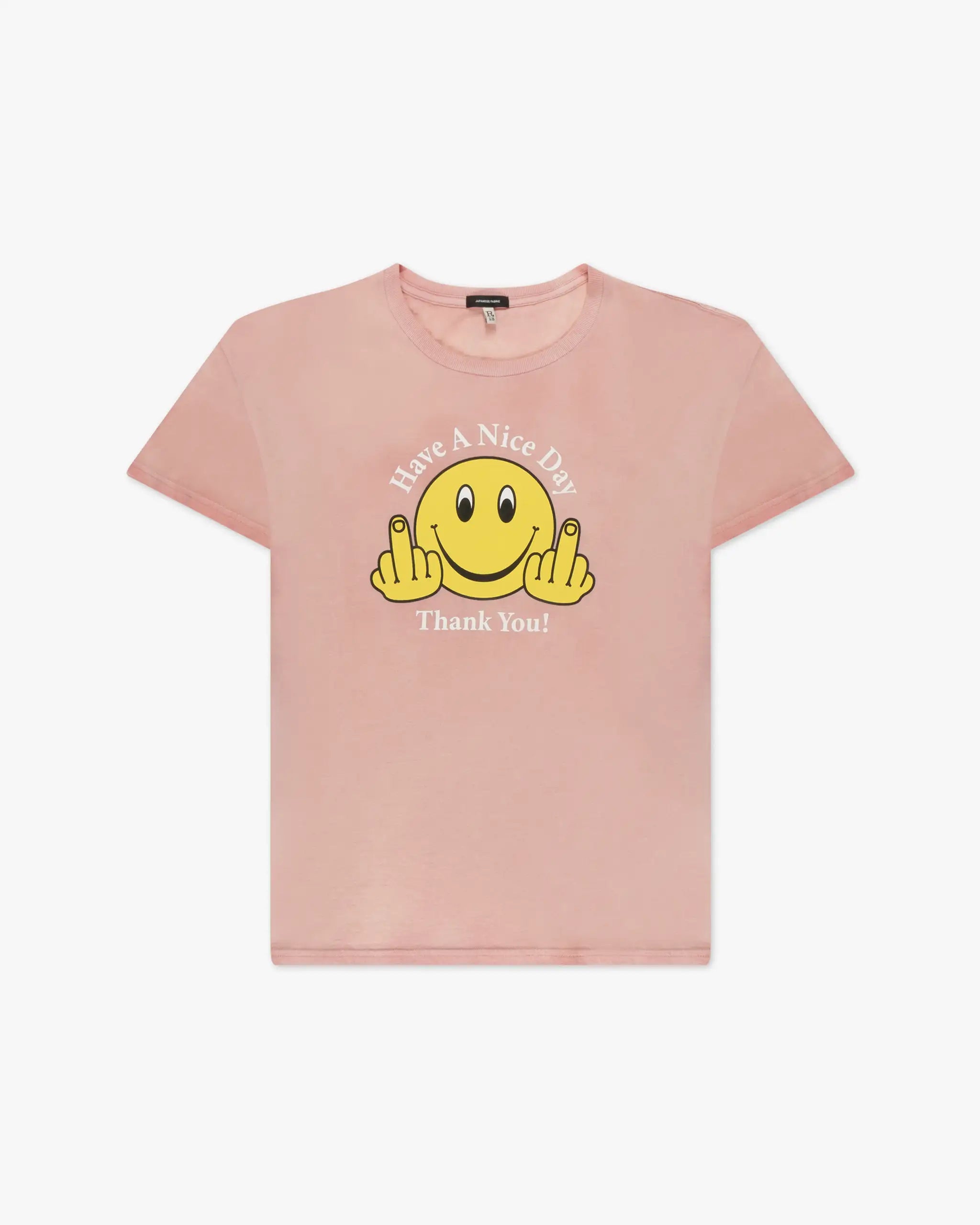 Pinkes "Have A Nice Day" Lockeres T-Shirt von R13 New York