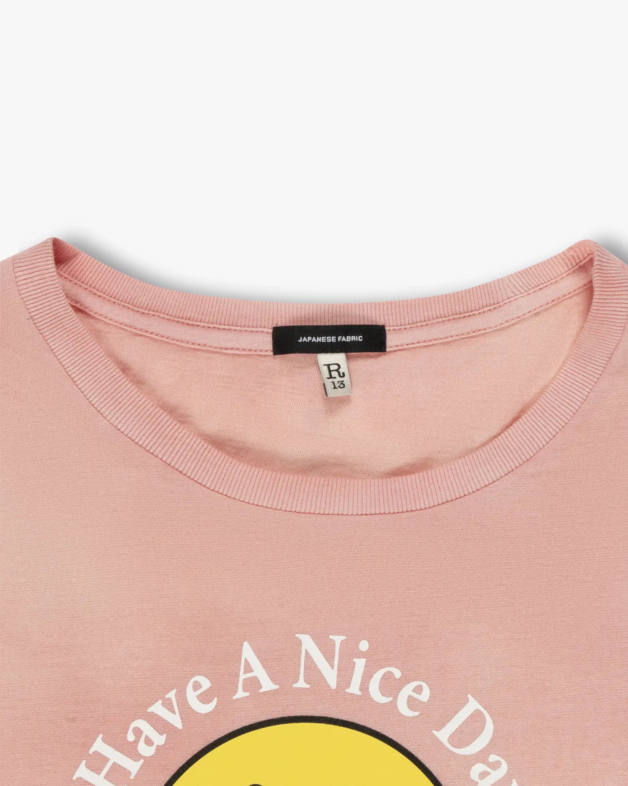 Pinkes "Have A Nice Day" Lockeres T-Shirt von R13 New York