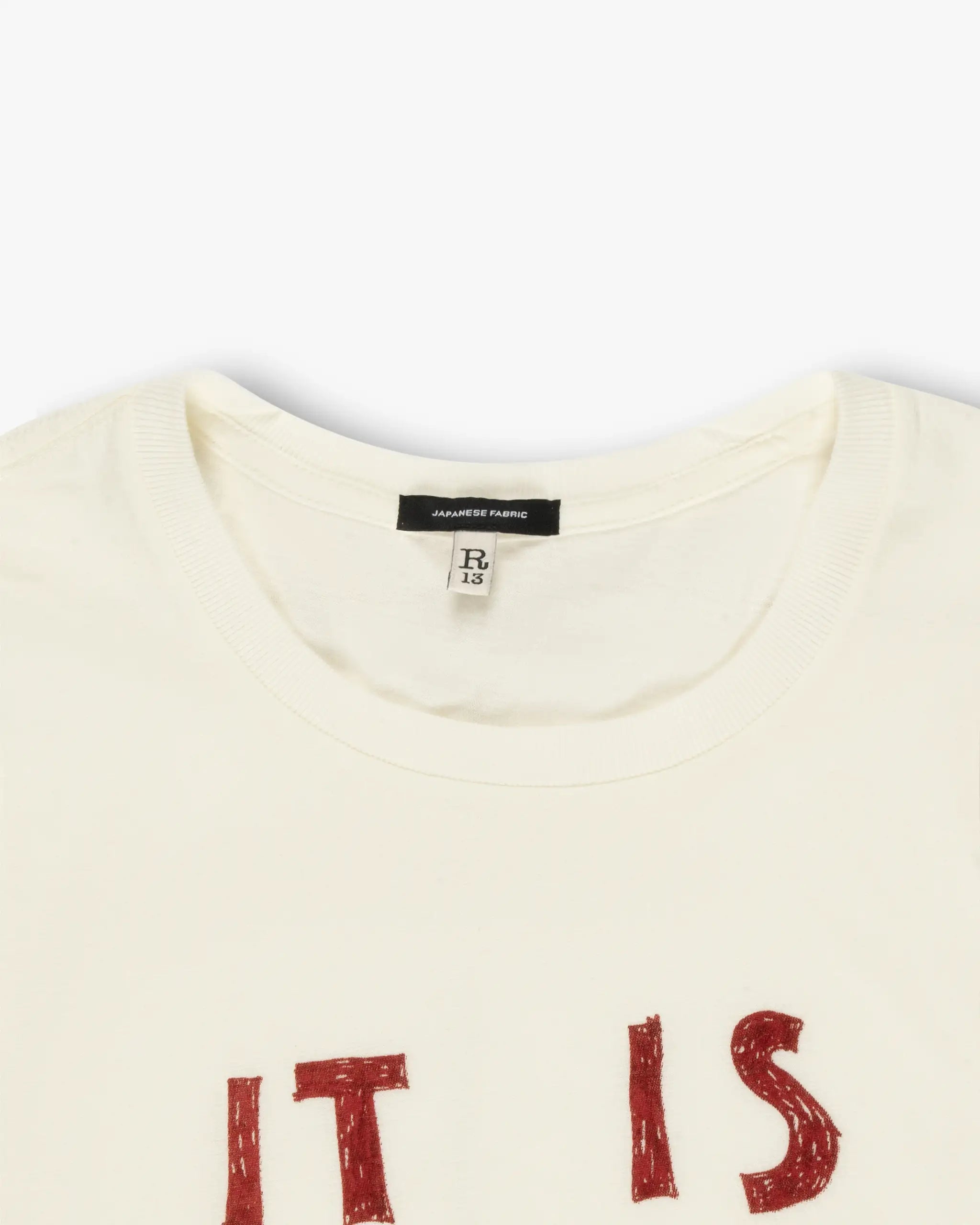 Ecru White "It Is What It Is Boy" T-Shirt from R13 New York