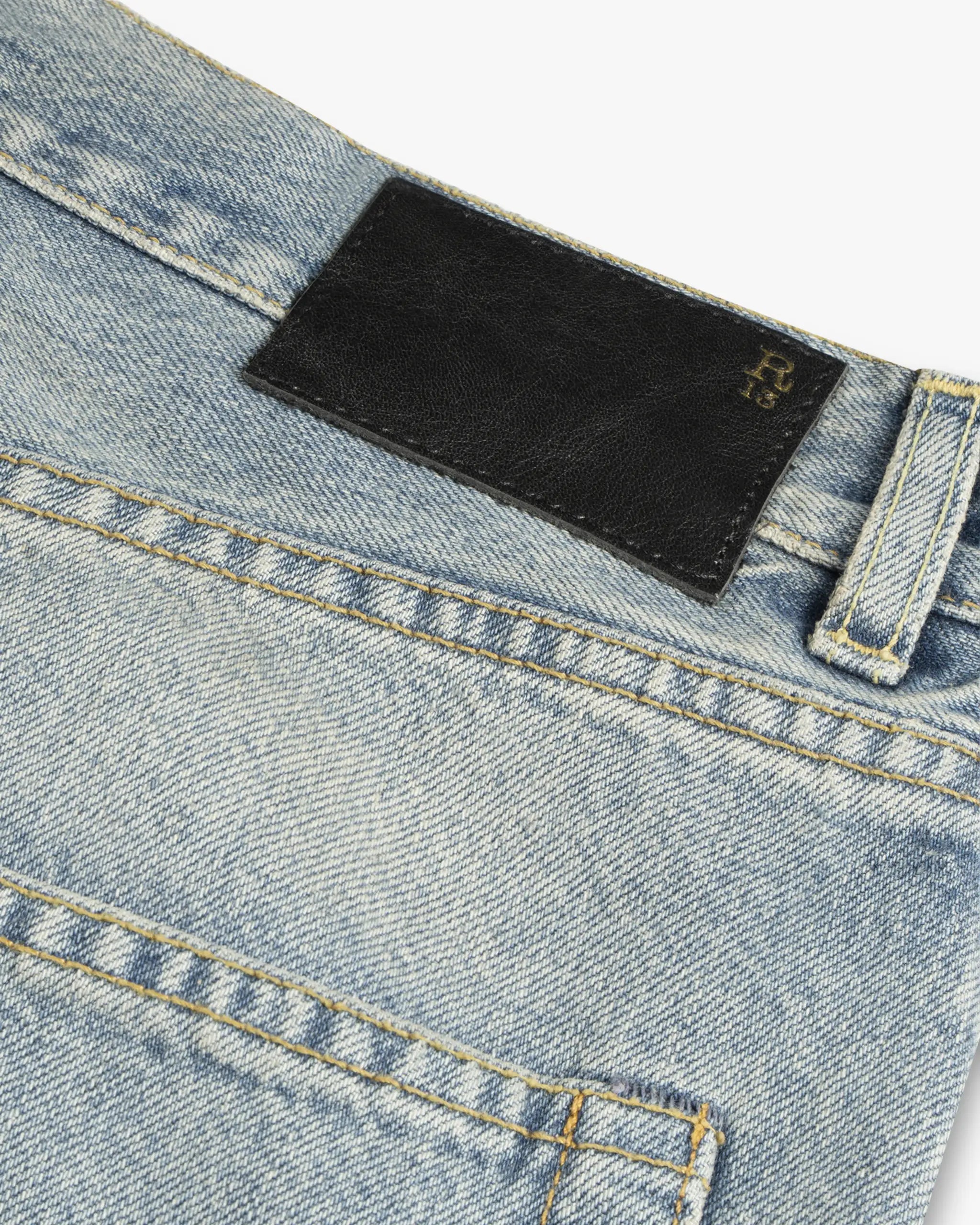 Verschleiertes Blau Venti Lange Tiefe Weite Bein Jeans von R13 New York