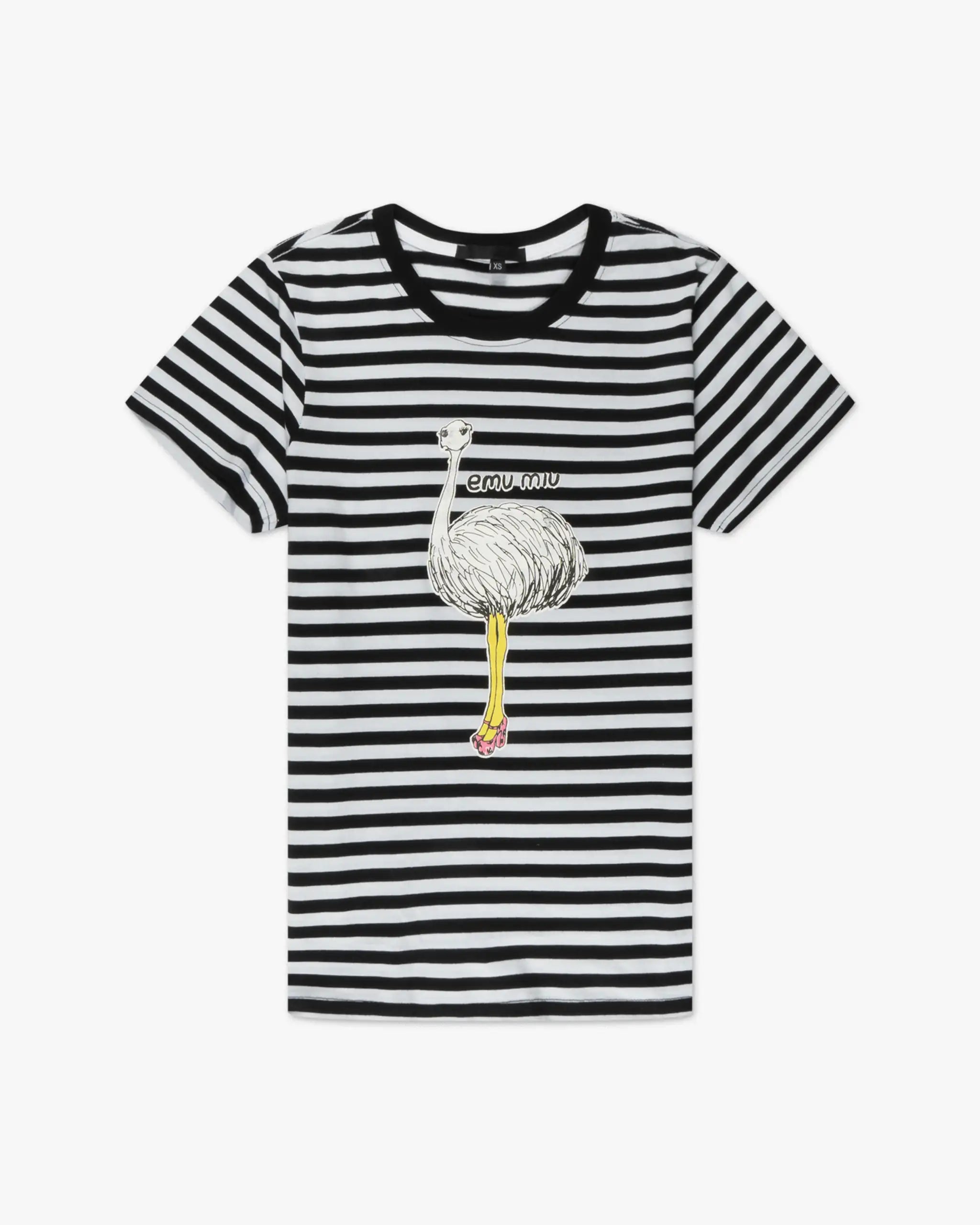 Black and White Wide Striped Loose Fit T-Shirt by Simeon Farrar