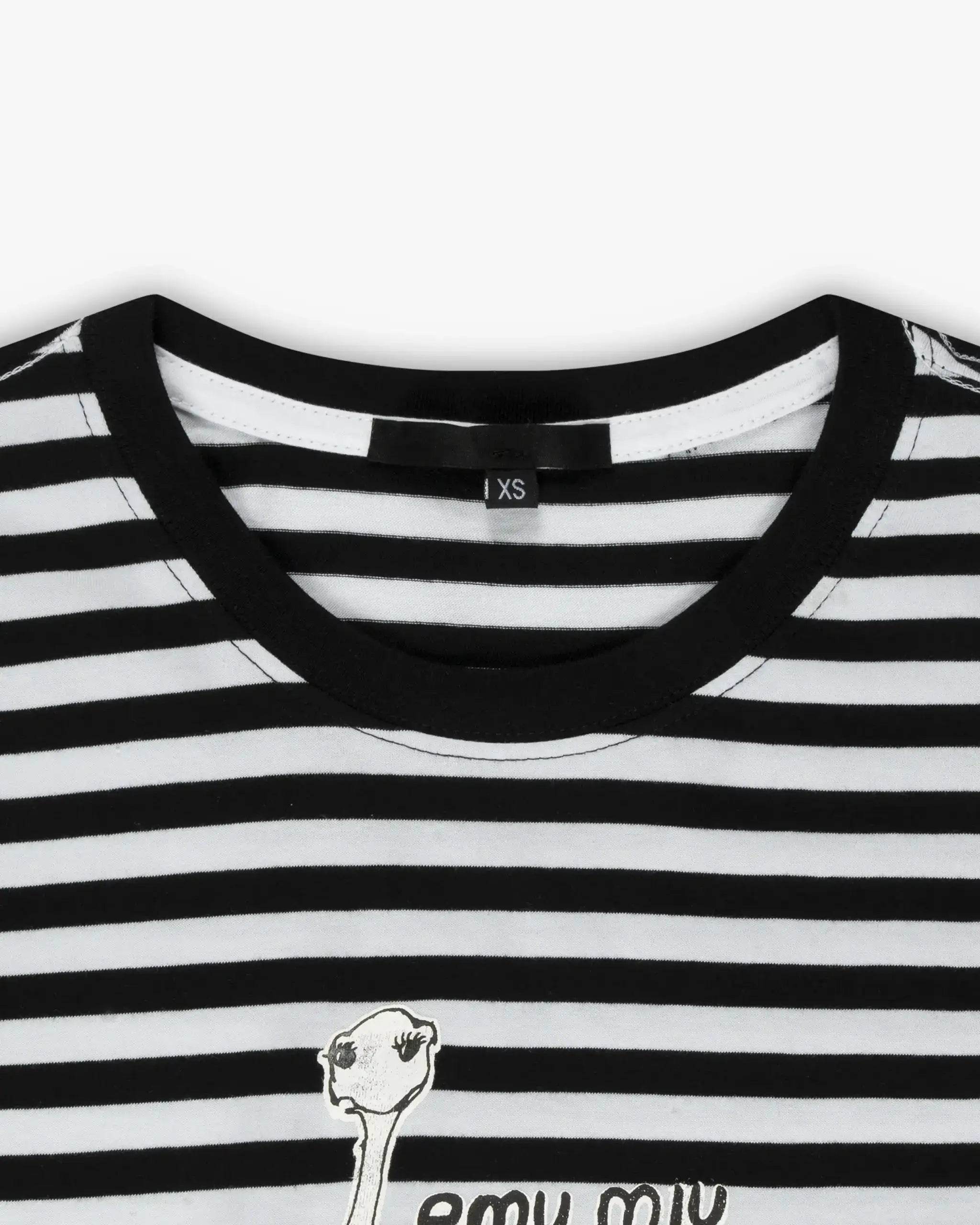 Black and White Wide Striped Loose Fit T-Shirt by Simeon Farrar