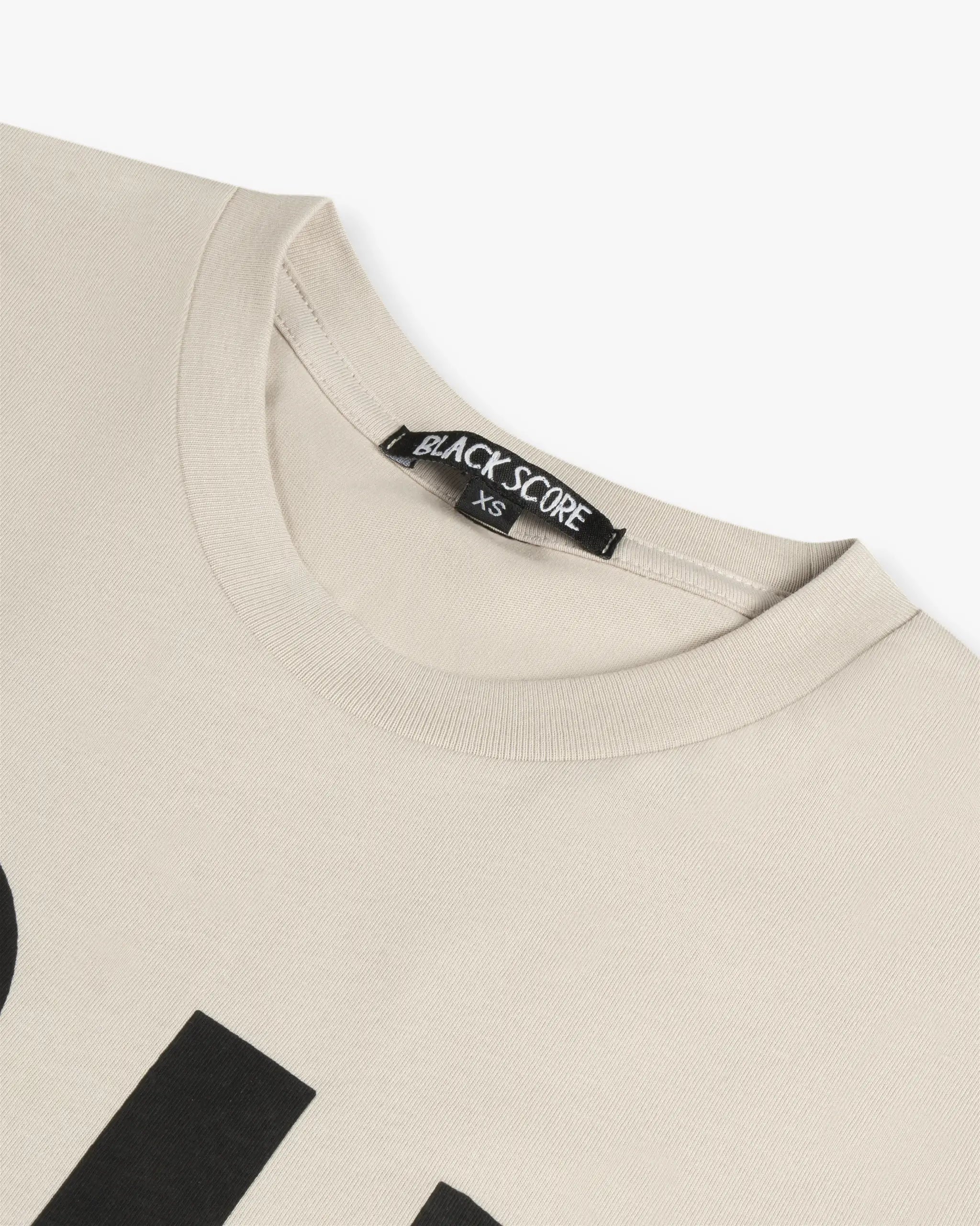 Bone white fitted T-shirt by Simeon Farrar 