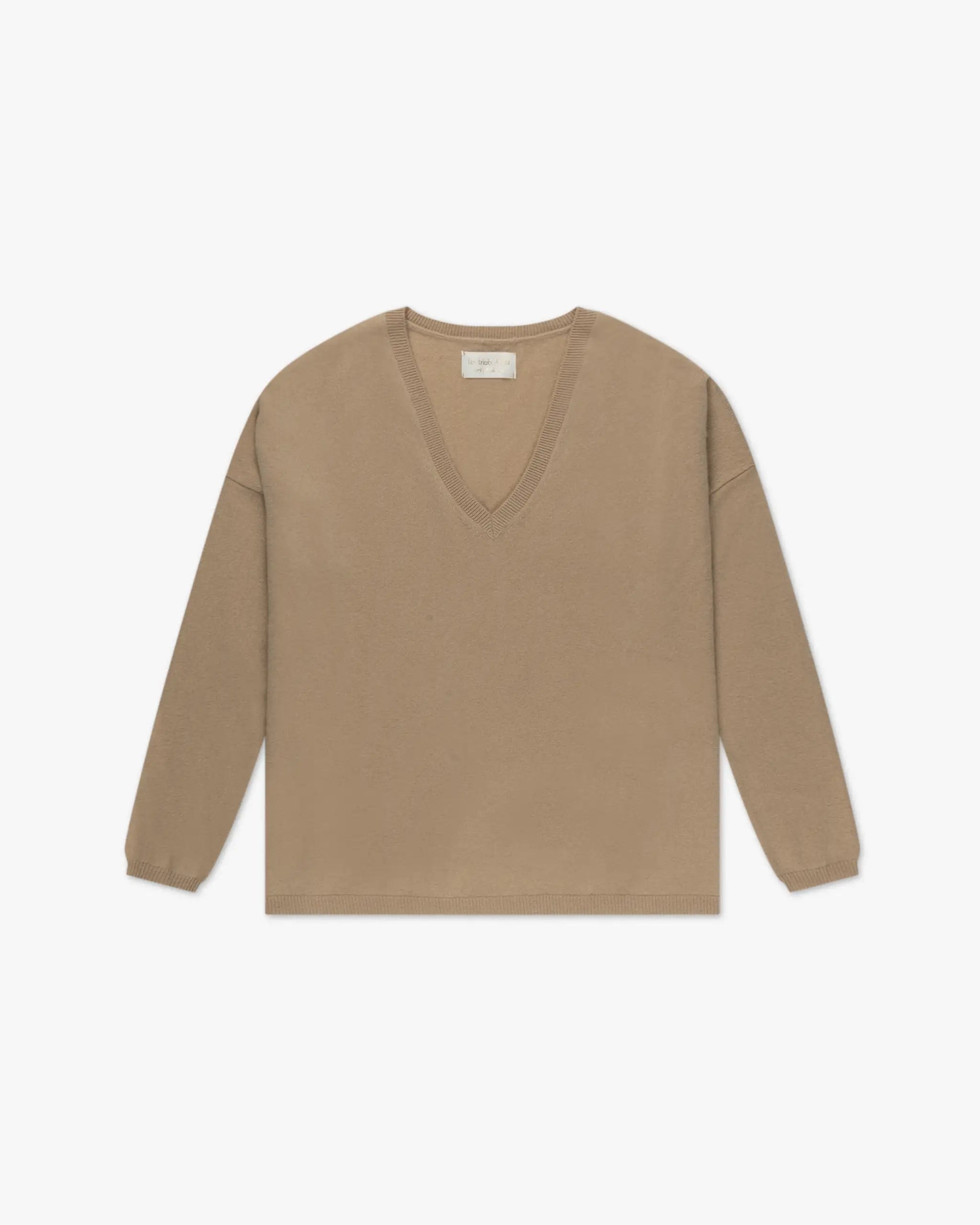 Camel Monjakoe  Pullover mit V-Ausschnitt von Les Tricots De Lea