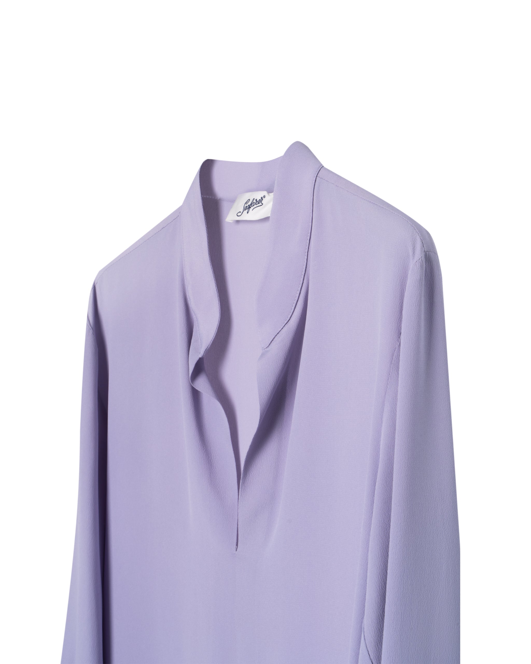 SEAFARER | CREPE DE CHINE SILK V-NECK BLOUSE