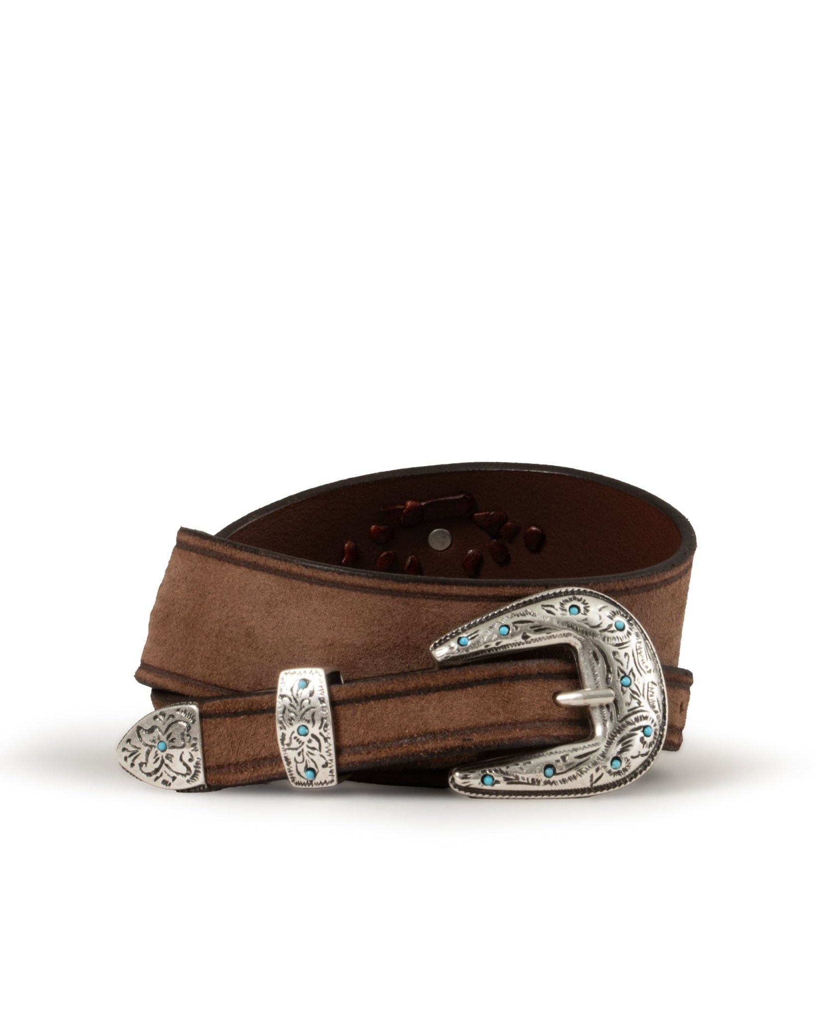 ALBERTO LUTI | SMALL SUEDE NATIVE DECORATED BELT - Belts ALBERTOLUTI