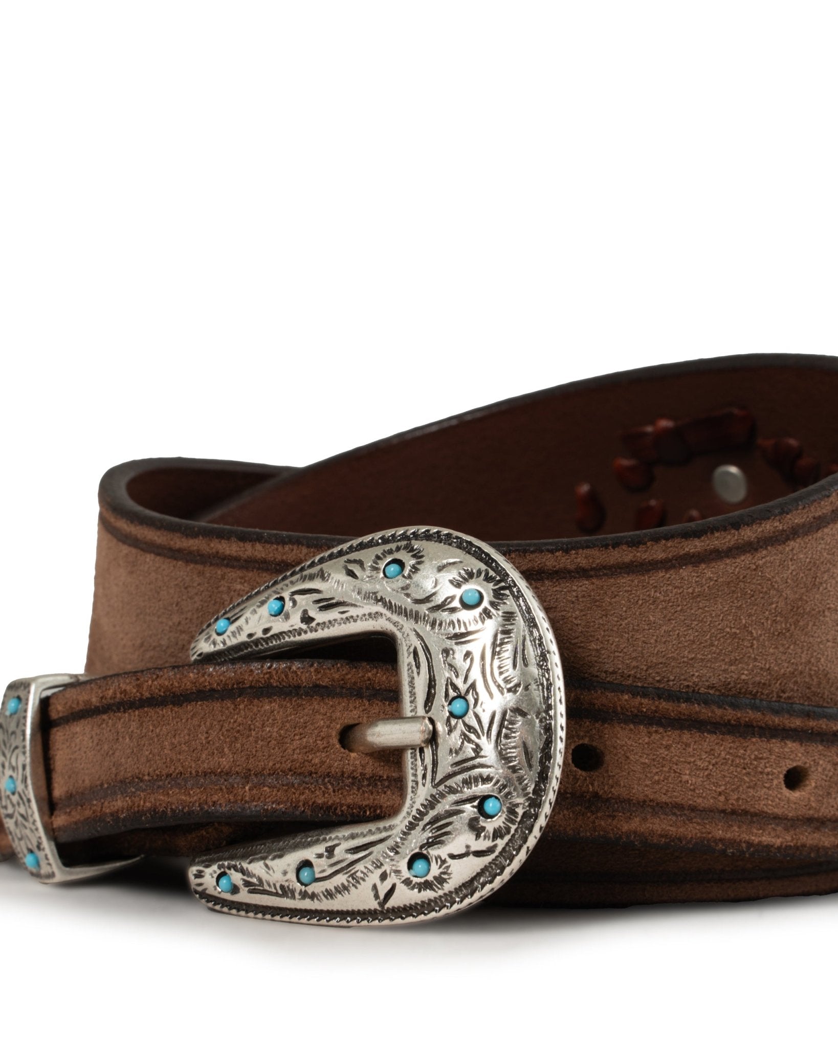 ALBERTO LUTI | SMALL SUEDE NATIVE DECORATED BELT - Belts ALBERTOLUTI