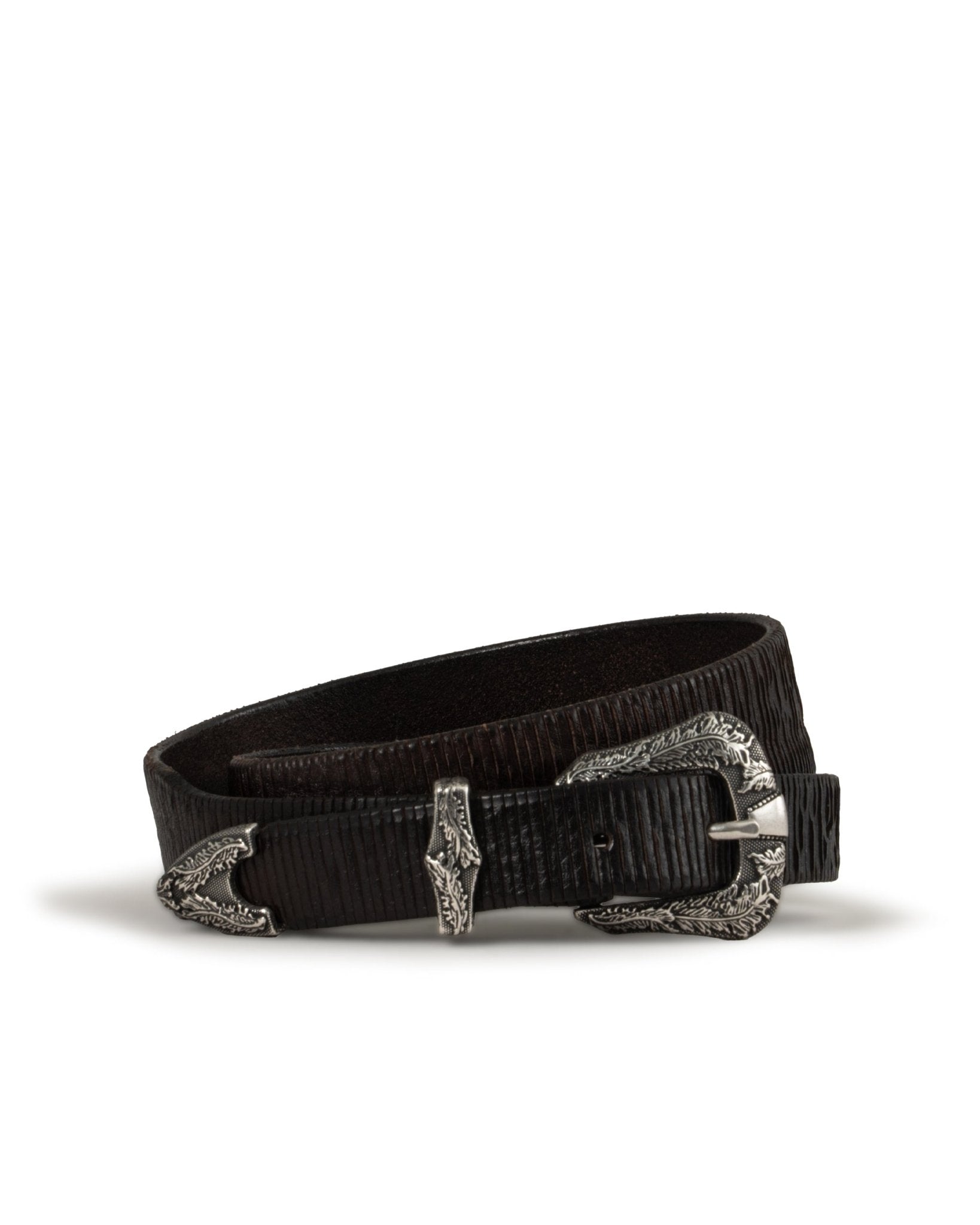 ALBERTO LUTI | SUEDE RIFFLE PRINT BELT - Belts ALBERTOLUTI