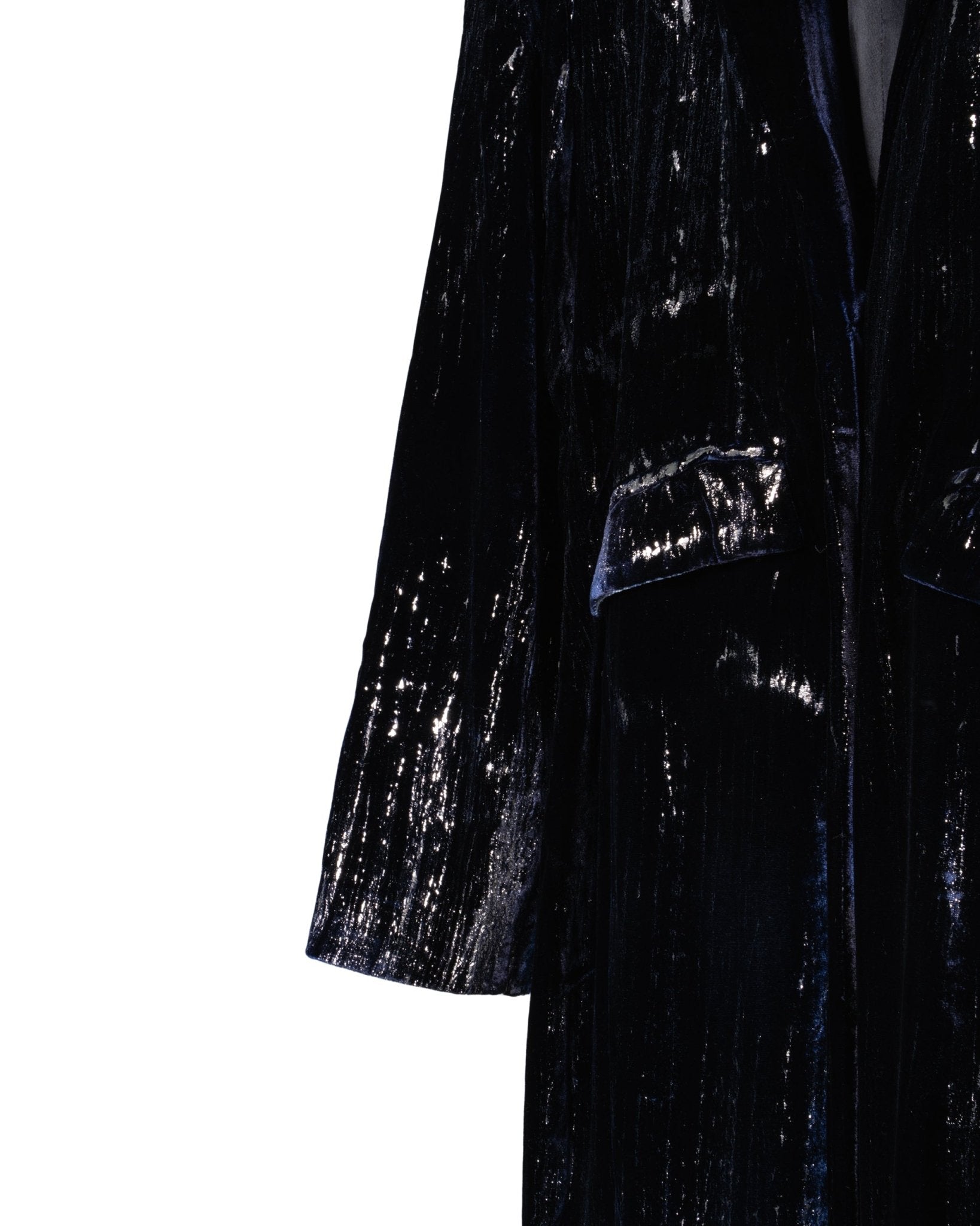 AVANT TOI | STRETCH VELVET LONG COAT WIT LAMINATION - Coats & Jackets AVANT TOI