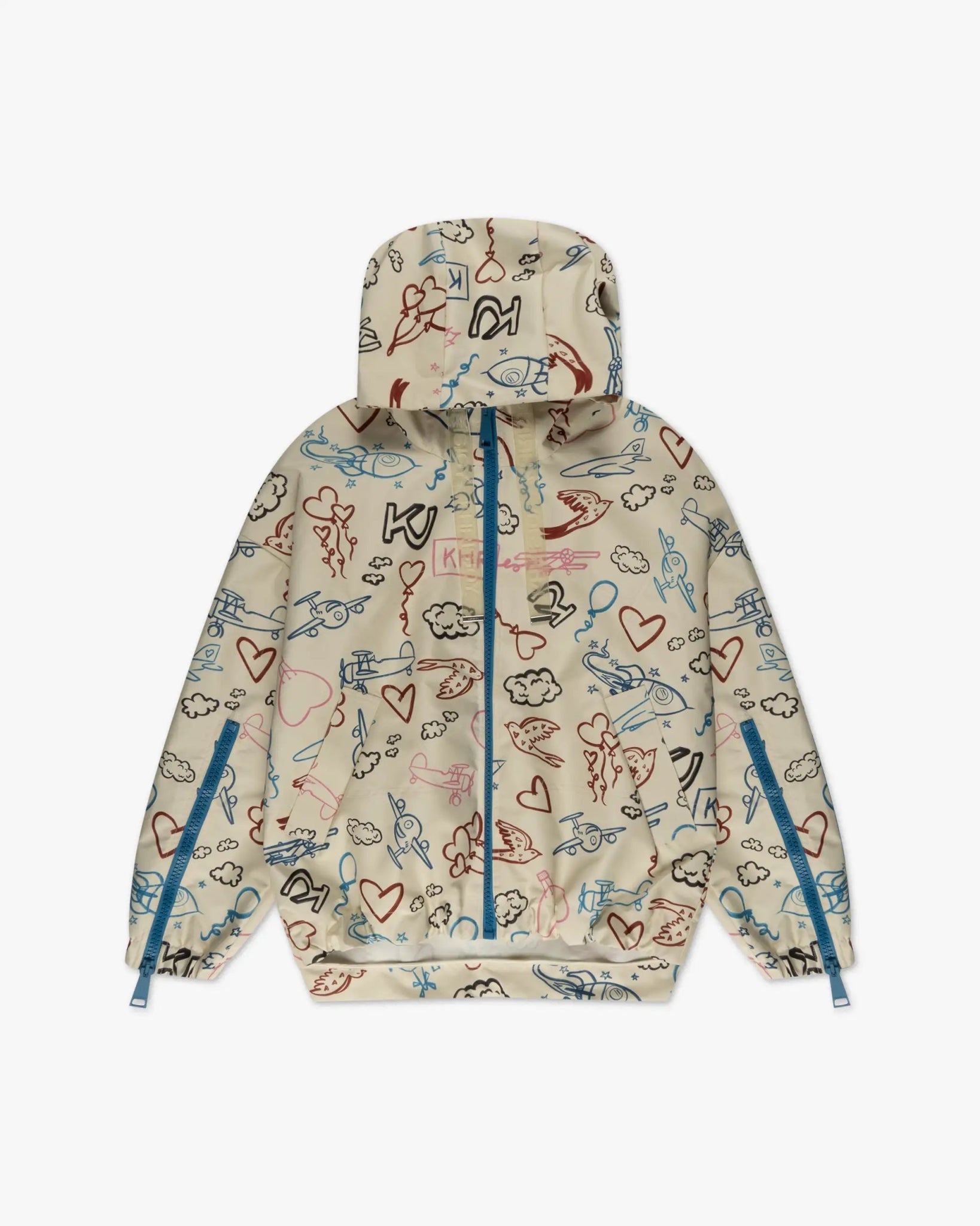 Butterfarbener Khris Windbreaker Graffiti von Khrisjoy - Coats & Jackets KHRISJOY