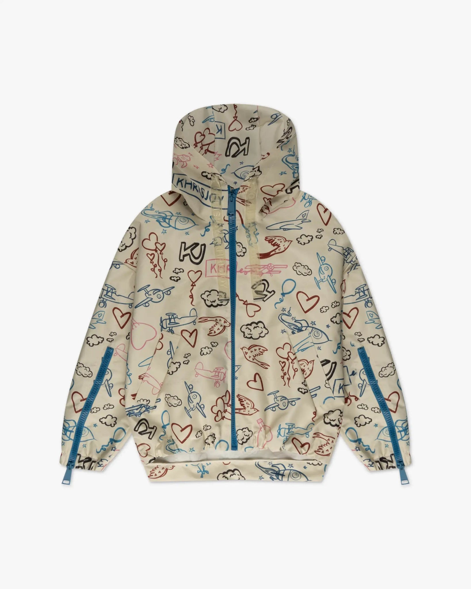 Butterfarbener Khris Windbreaker Graffiti von Khrisjoy - Coats & Jackets KHRISJOY