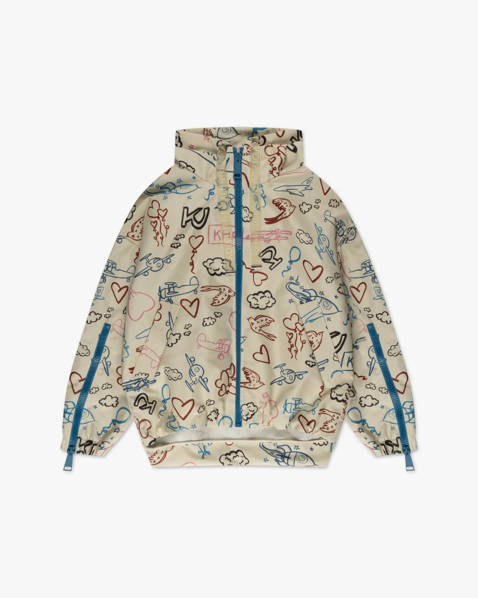 Butterfarbener Khris Windbreaker Graffiti von Khrisjoy - Coats & Jackets KHRISJOY