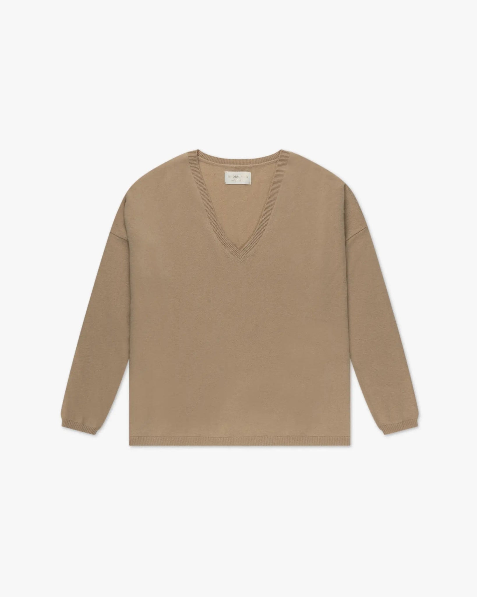 Camel Monjakoe Pullover mit V - Ausschnitt von Les Tricots De Lea - Knitwear LEA TRICOT