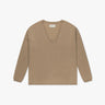 Camel Monjakoe Pullover mit V - Ausschnitt von Les Tricots De Lea - Knitwear LEA TRICOT