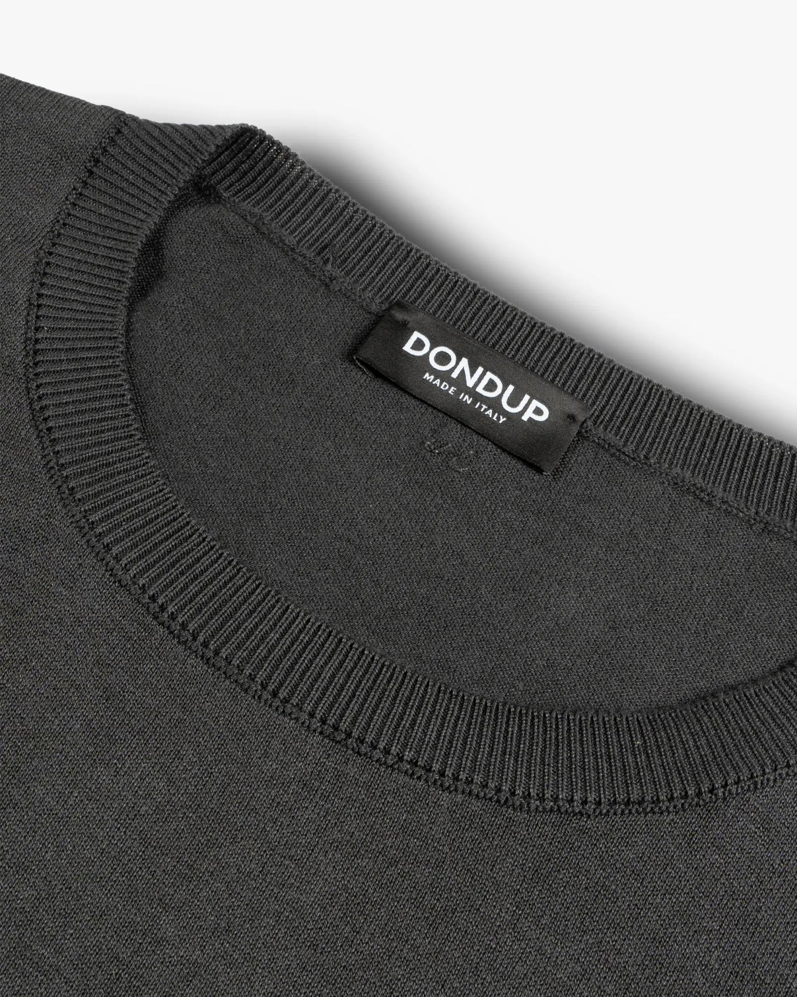 Carbon Seiden - Baumwoll Crewneck von Dondup - Knitwear DONDUP