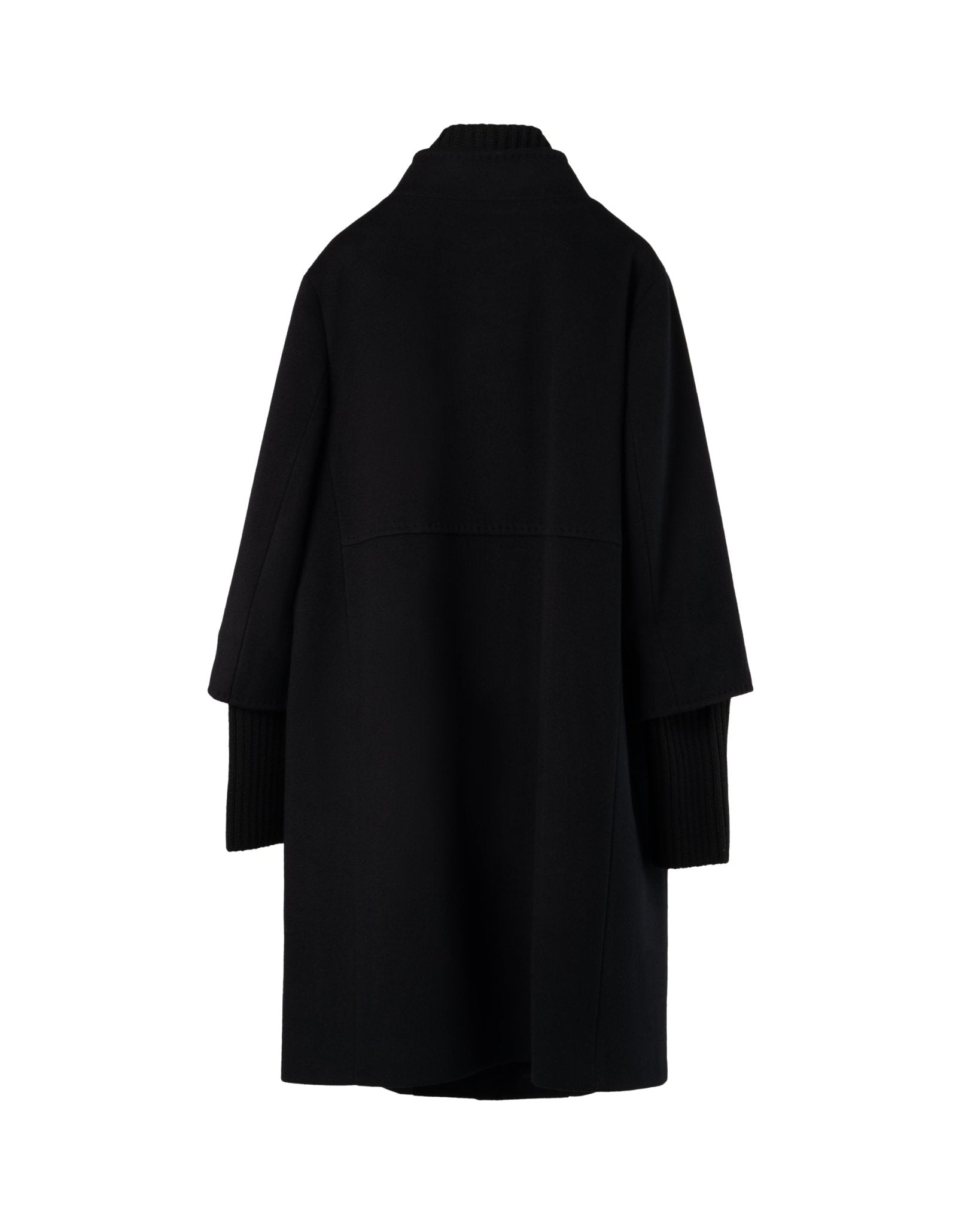 CINZIA ROCCA | 95CM KNITTED TRIM BIELLA - WOOL COAT - Coats & Jackets CINZIA ROCCIA