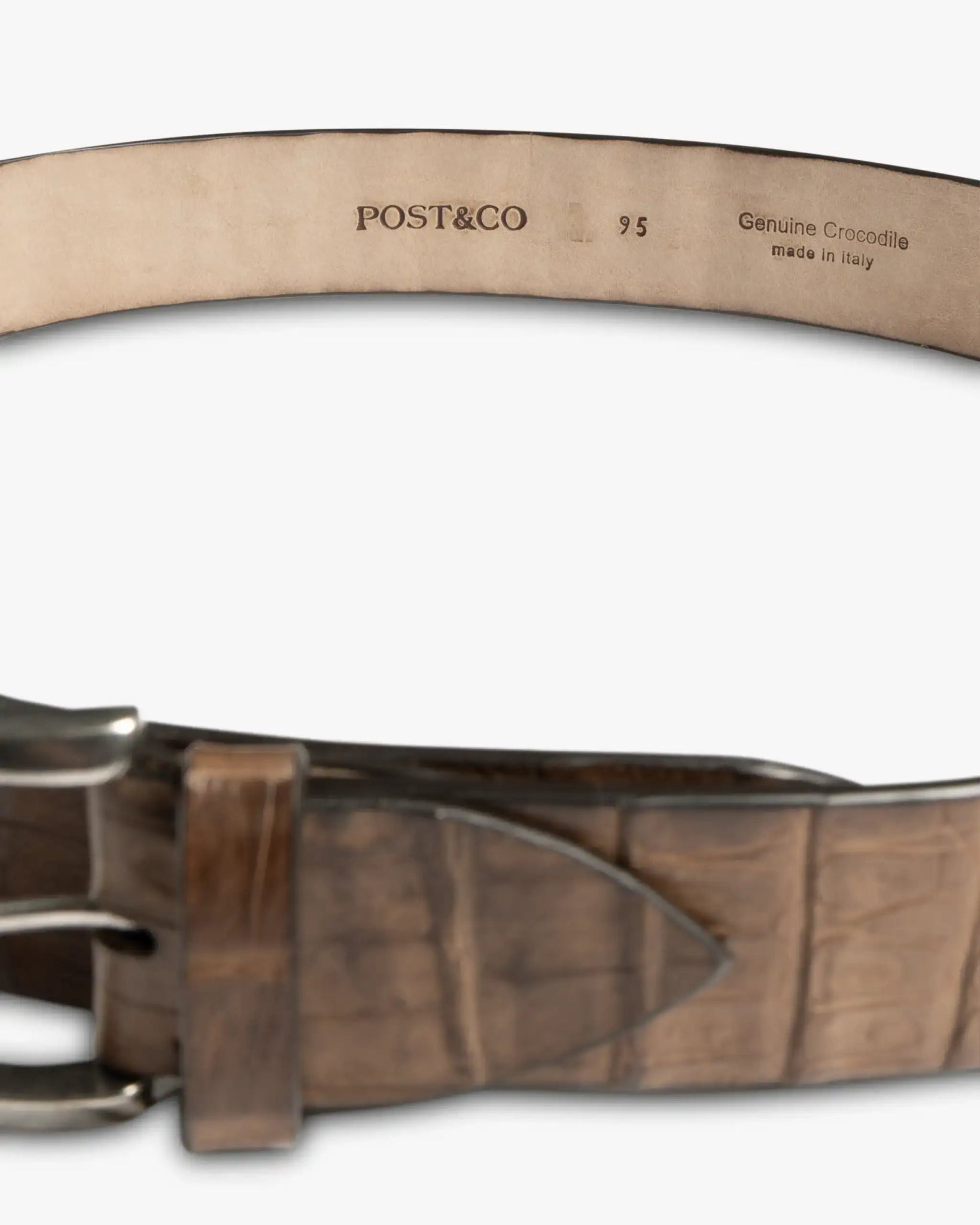 Corri 4CM Verstellbarer Gürtel aus Krokodilschwanzleder von Post & Co - Belts POST & CO