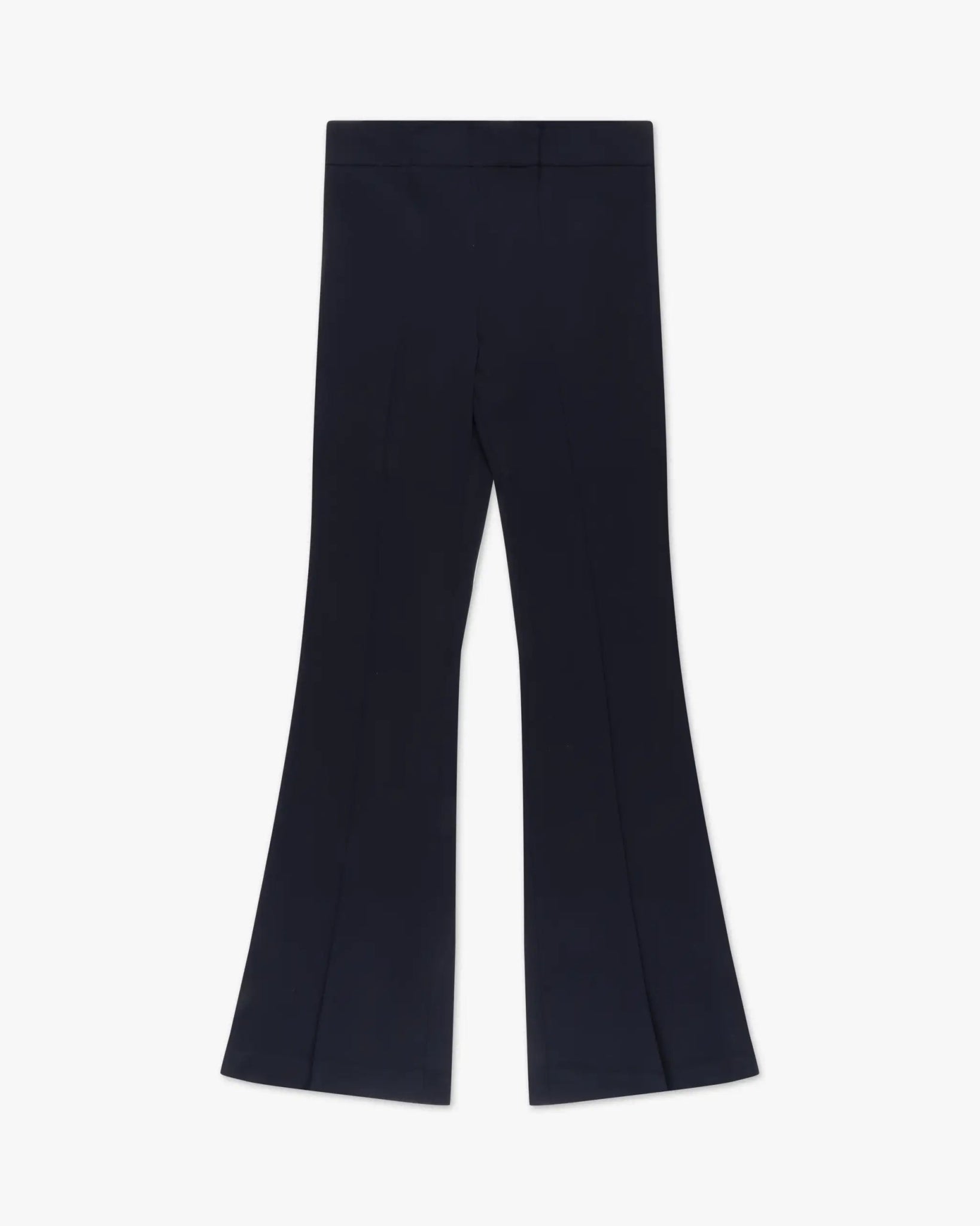 Crepe Blau Vierundzwanzig Zoll Lange Wollkrepp Schlaghose von Avenue Montaigne - Trousers AVEMUE MONTAIGN