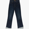 Dunkelblaue Insider Cropped Jeans mit offenem Saum von Mother - Denim MOTHER