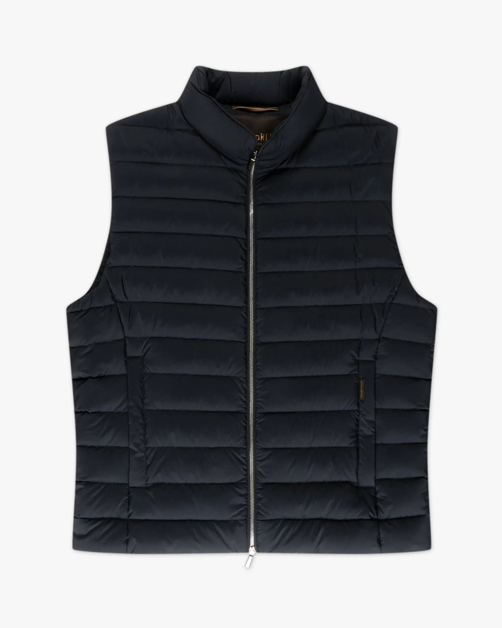 Dunkelblaue Stretch Eider Daunen Weste von Moorer - Vests MOORER